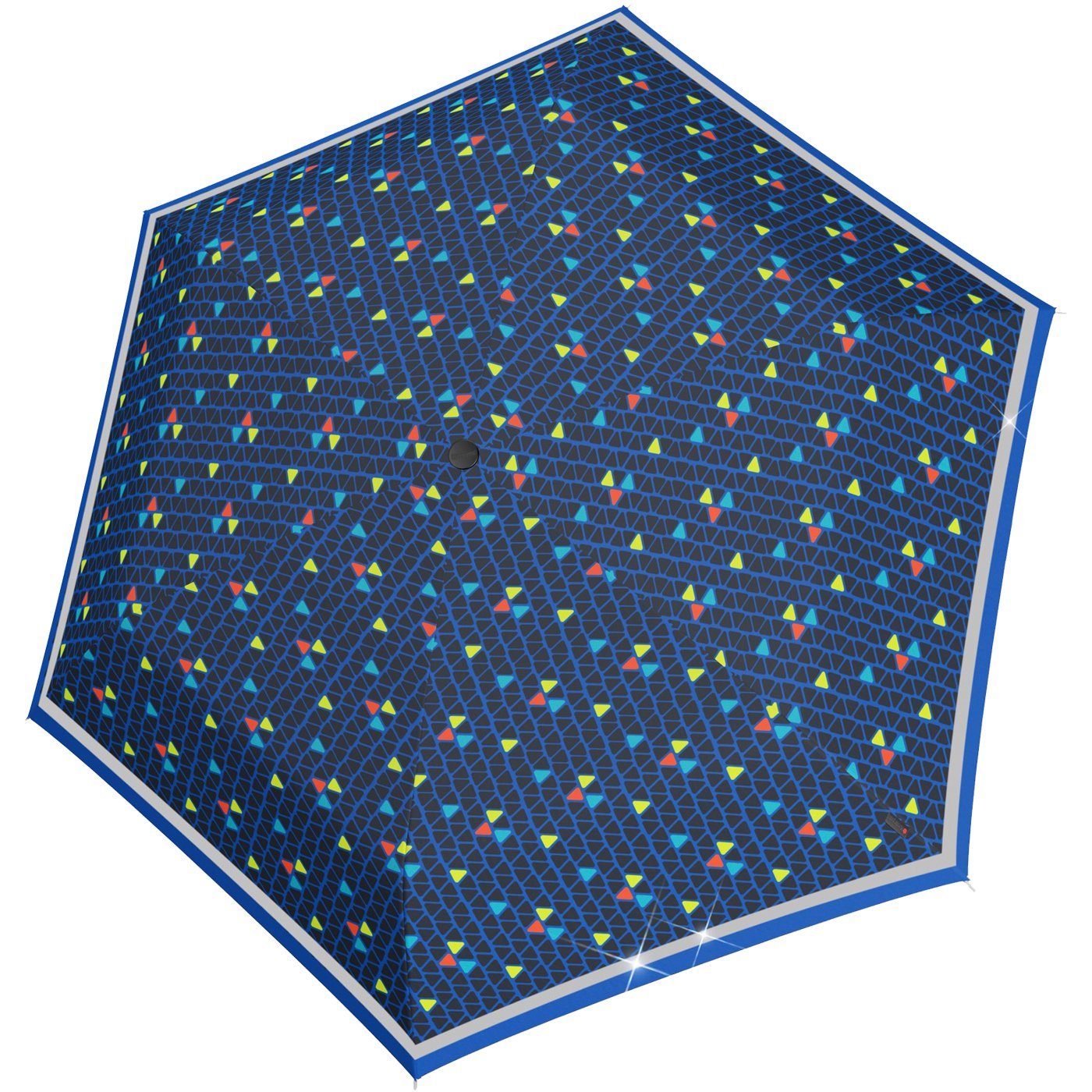 Knirps® Taschenregenschirm Kinderschirm Rookie reflective mit Reflexborte, Schulweg
