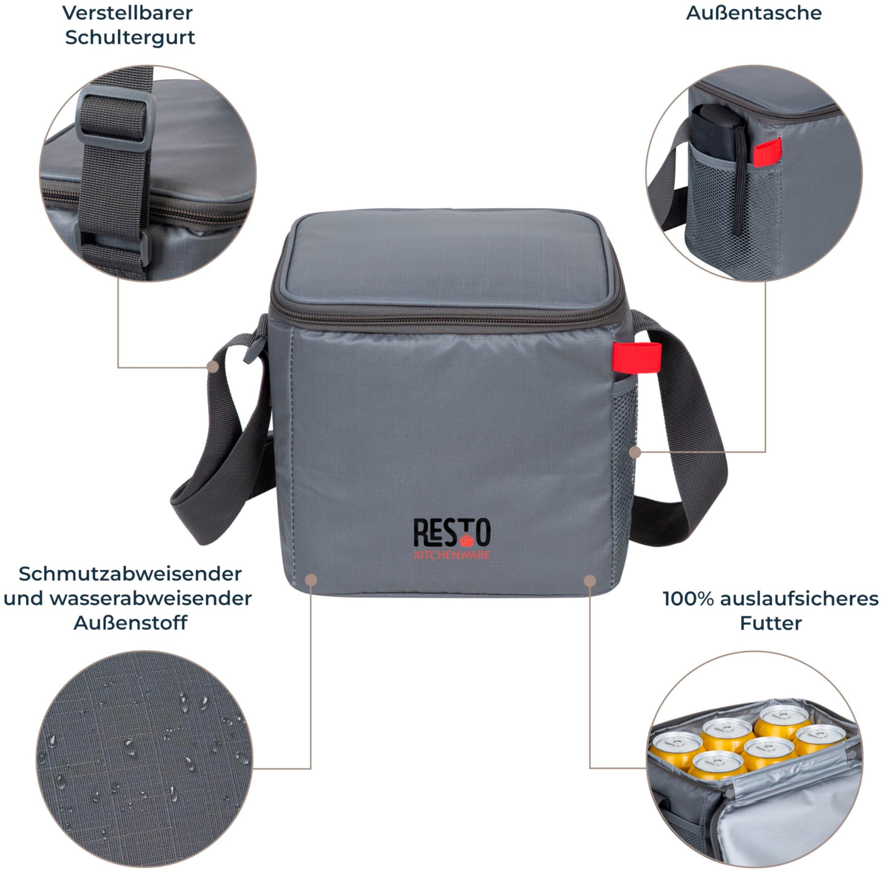 RESTO Kitchenware Kühltasche Polis faltbare Picknicktasche Lunchtasche Thermotasche Isoliertasche, 6 l, Witterungsbeständig und absolut auslaufsicher