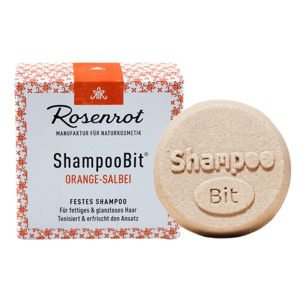 Rosenrot Festes Haarshampoo Festes ShampooBit® - Orange-Salbei 60g