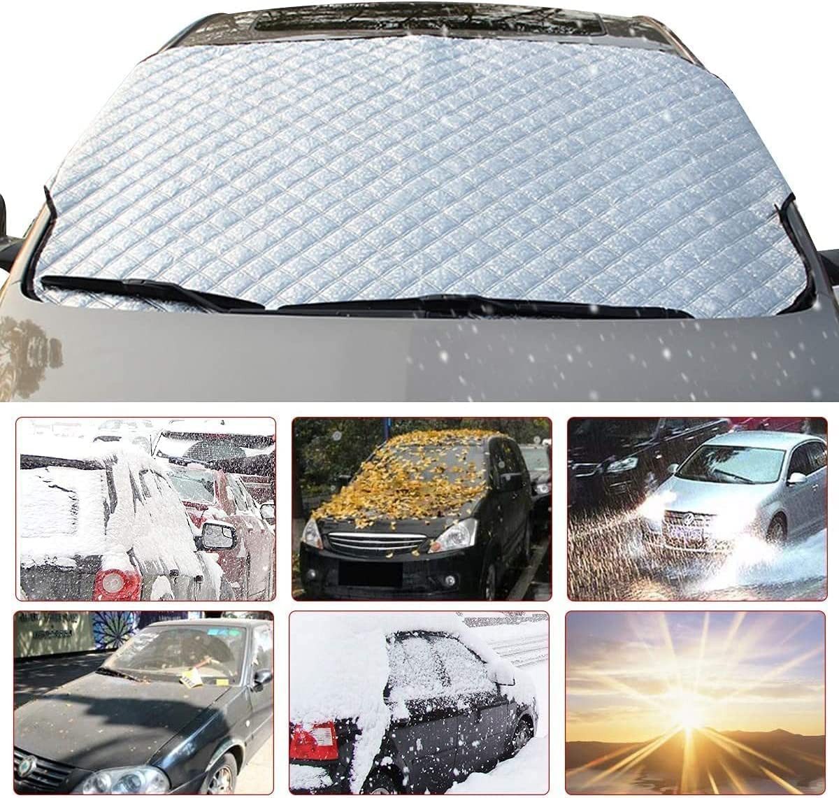 FOUORTUNATE-BEE Car Sunshade Extra-thick Car Windshield Cover against Snow & Frost