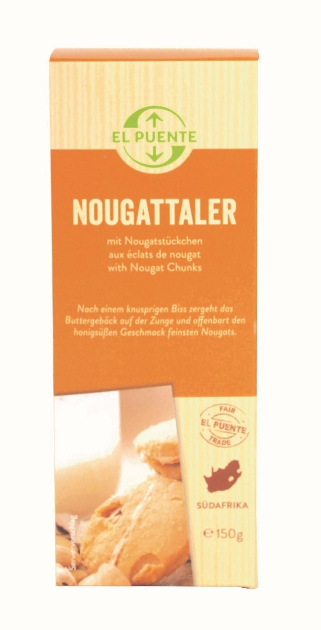 El Puente Knabberei Nougattaler - Mürbekekse mit Nougatstückchen, Fair Trade, Fair Trade