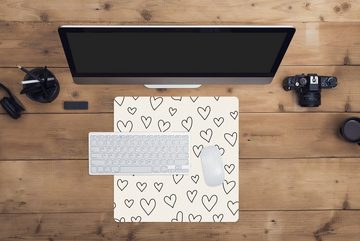 MuchoWow Gaming Mauspad Valentinsgeschenk für ihn - Liebe - Paar - Design (1-St), Mousepad mit Rutschfester Unterseite, Gaming, 40x40 cm, XXL, Großes