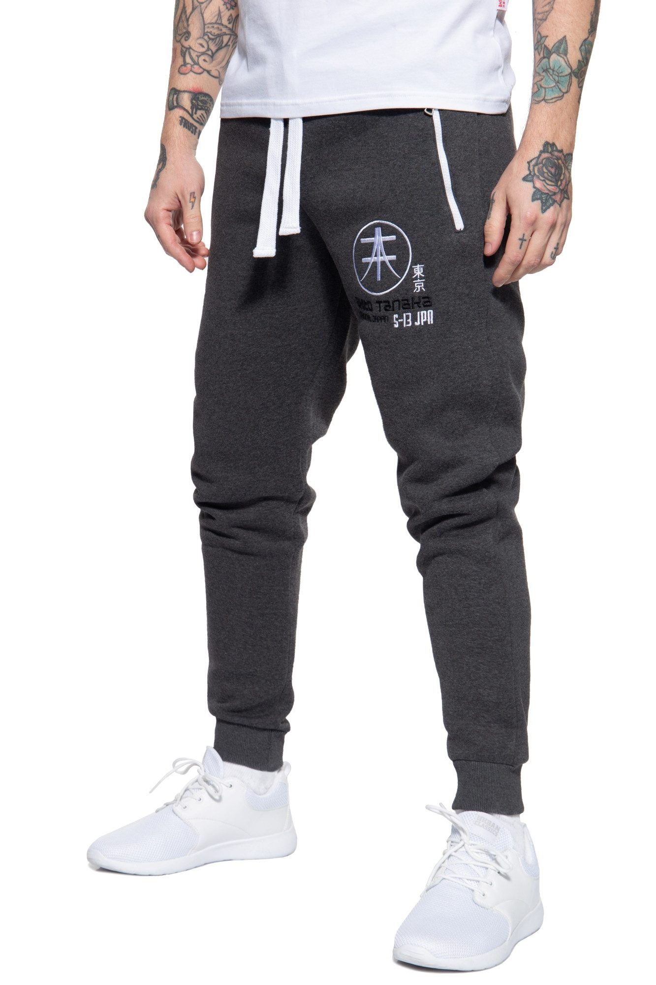 Akito Tanaka Jogginghose Simple mit Logo-Stickerei