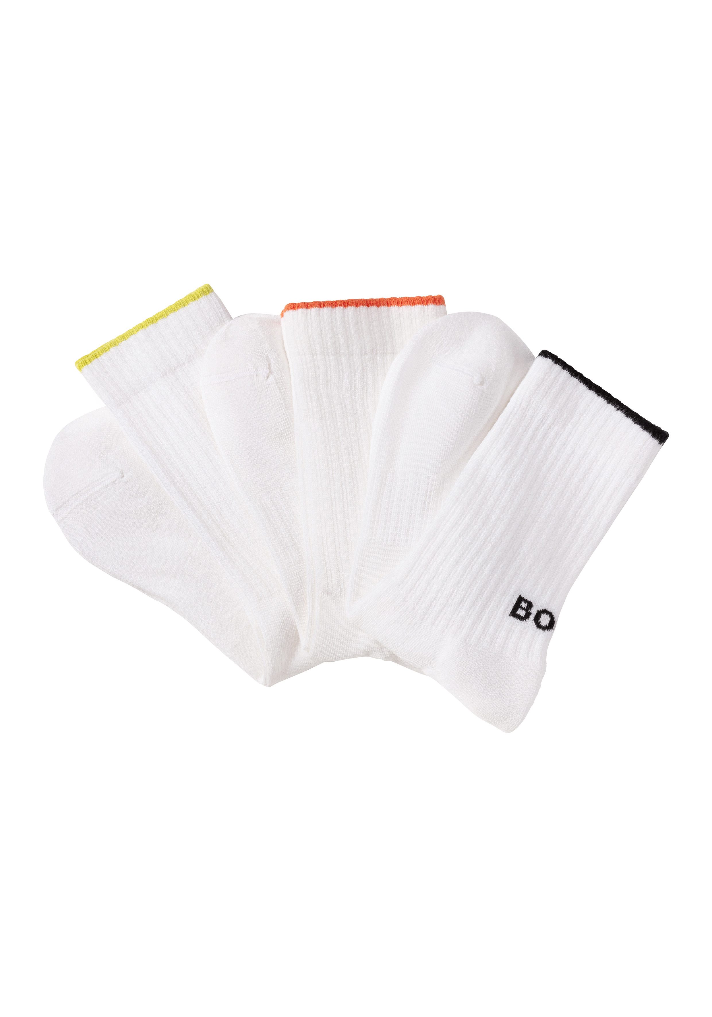 BOSS Businesssocken 3PQS Rib Logo Bam (Packung, 3-Paar) mit Kontraststreife günstig online kaufen