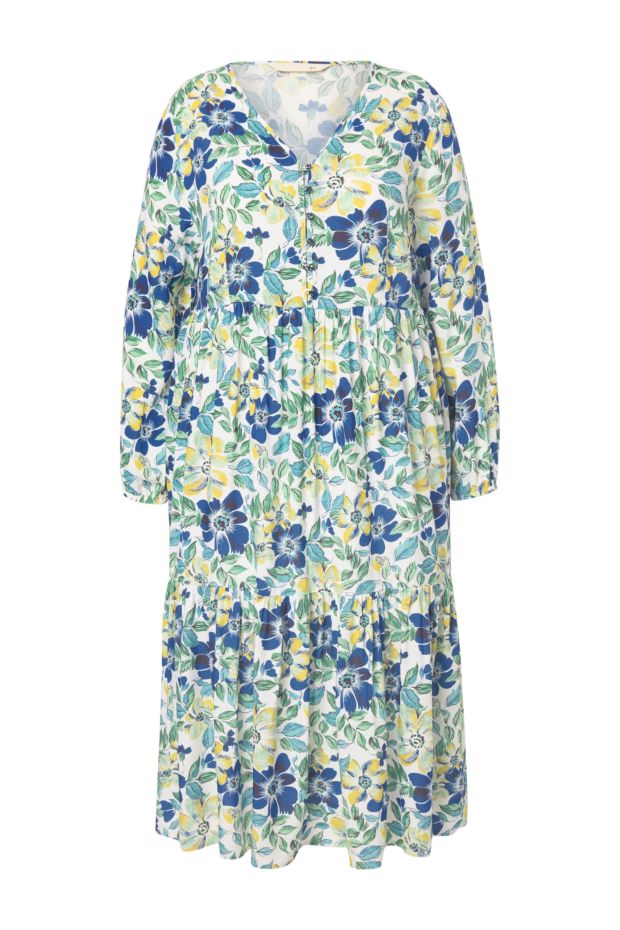 MIAMODA Midikleid Maxikleid A-Linie Blumenmuster Volant günstig online kaufen
