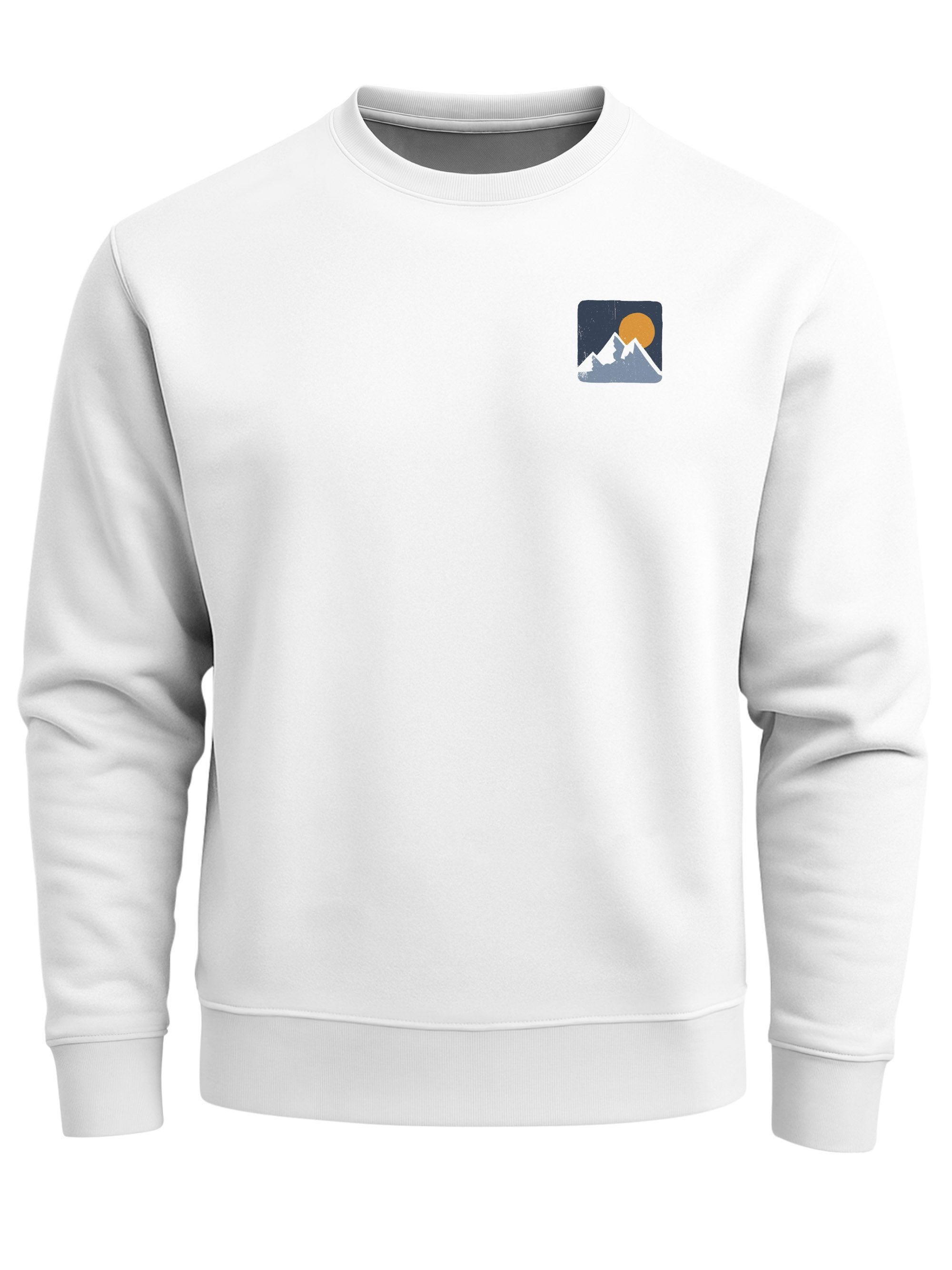 Sweatshirt Sweatshirt Herren Pullover mit Outdoor Backprint Bergmotiv Nature
