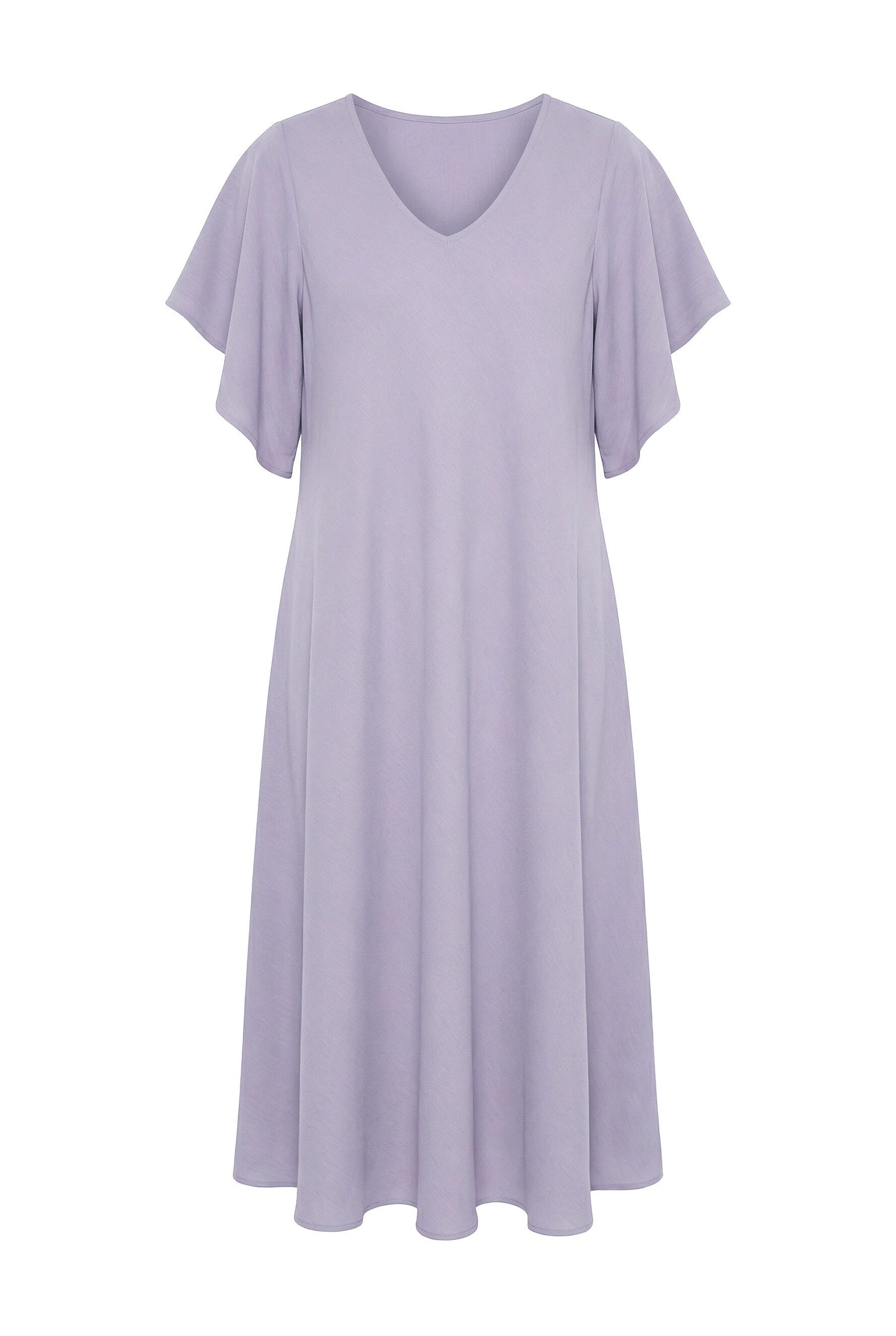 MIAMODA Midikleid Kleid A-Linie Midilänge feine Struktur