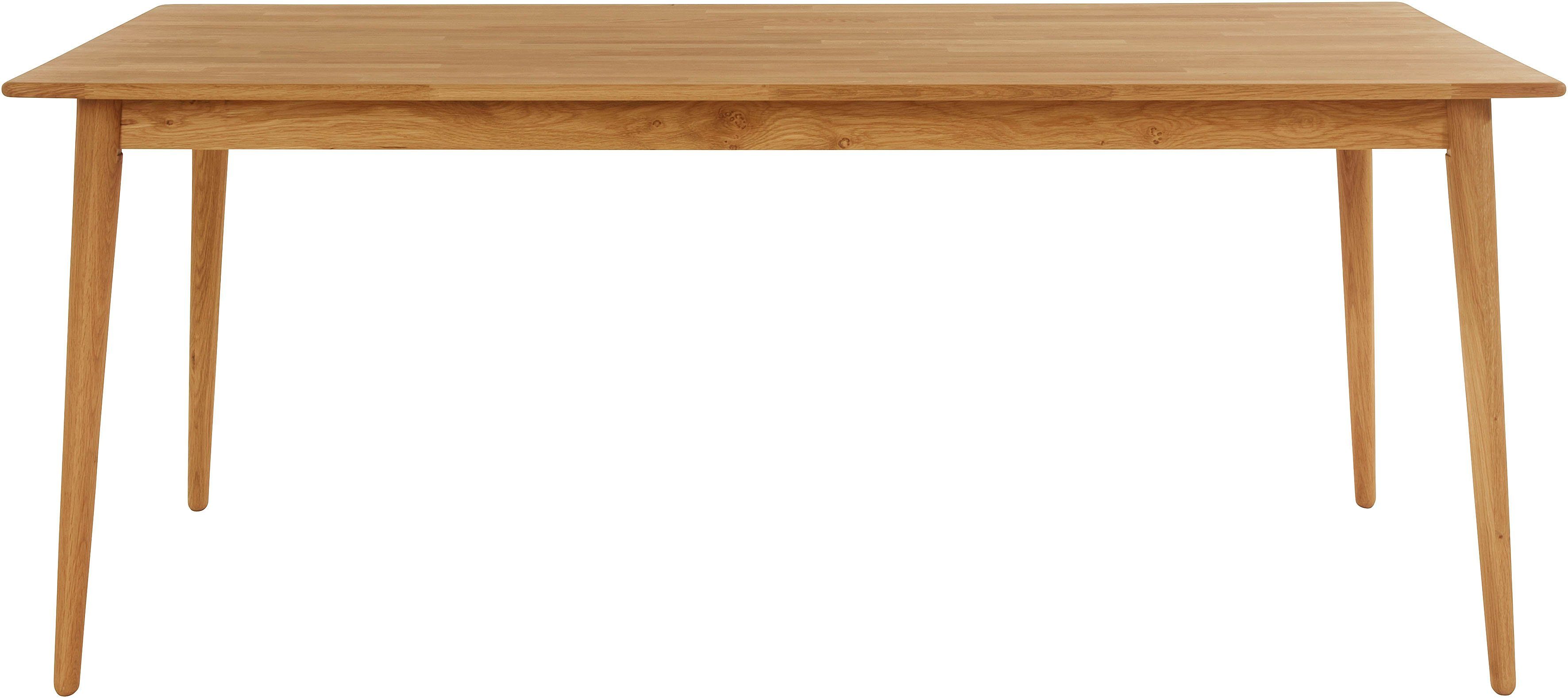 andas Esstisch Toarp, Massivholz Eiche Esszimmertisch im Scandi Look, FSC  zertifiziert, Verlängerbar durch separat bestellbare Ansteckplatten