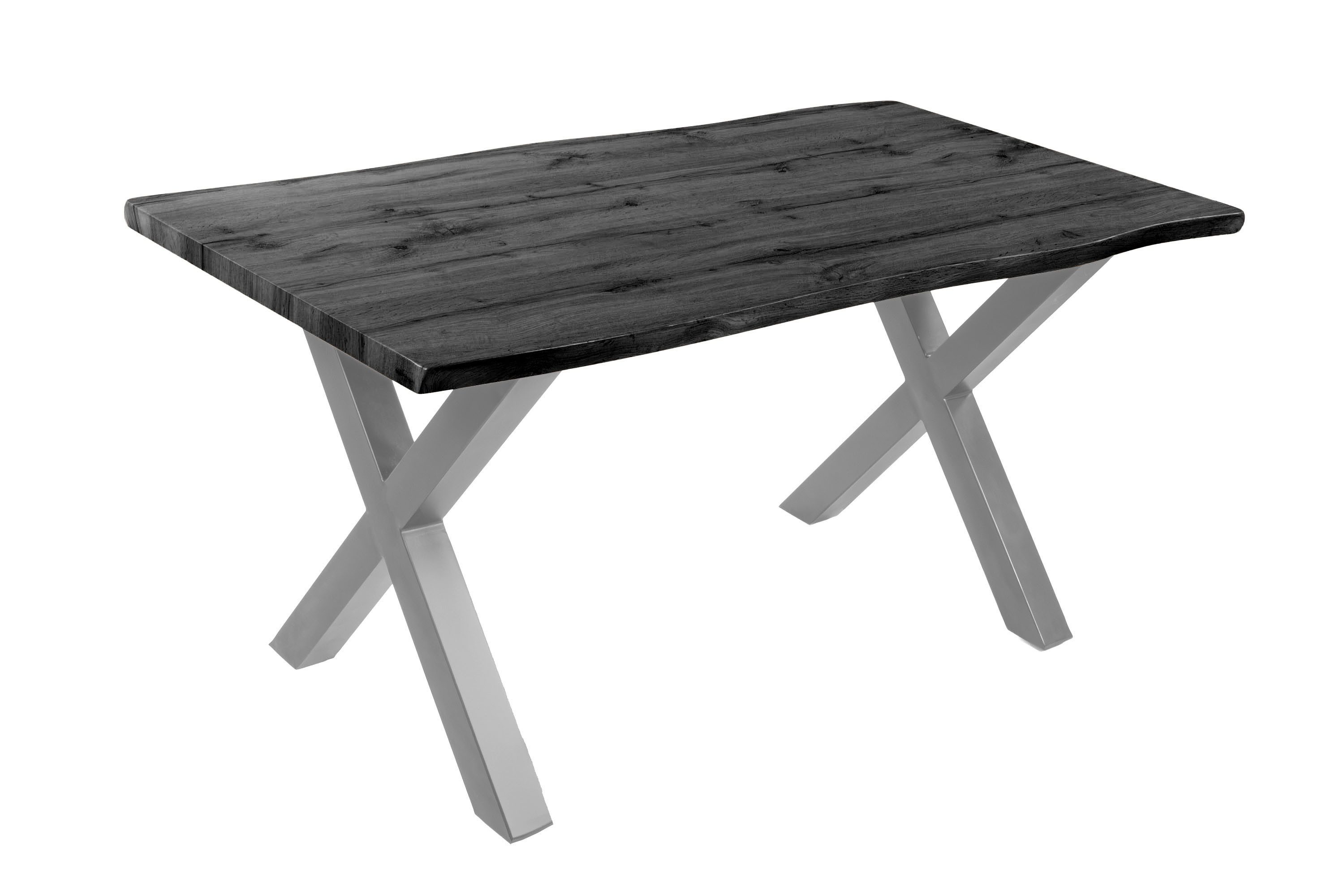 Loreno® Esstisch Josy, Holz-Optik grau, Baumkante, günstig online kaufen