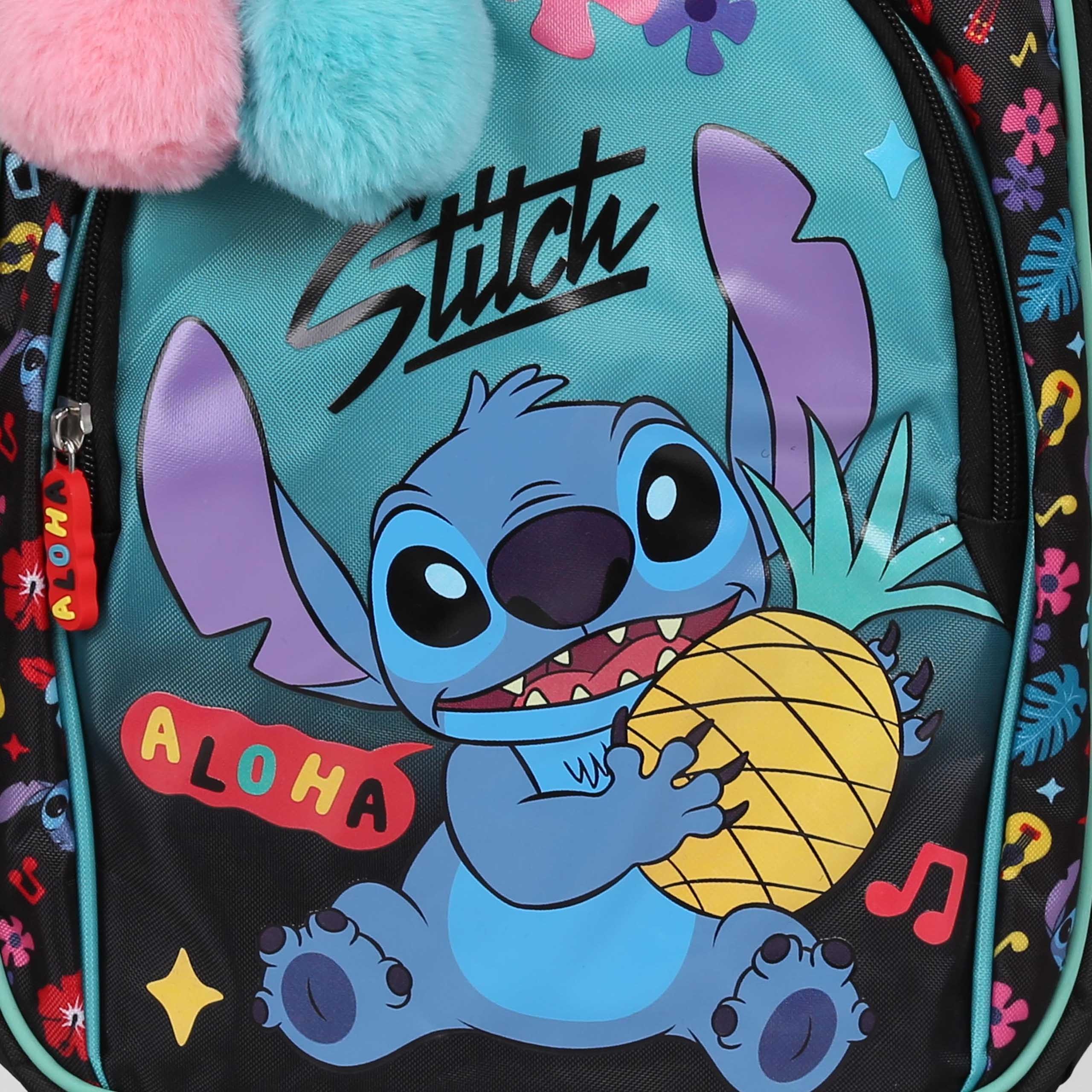 Disney Schulrucksack DISNEY Stitch Schulrucksack für Mädchen, 4 Fächer, Reflektoren