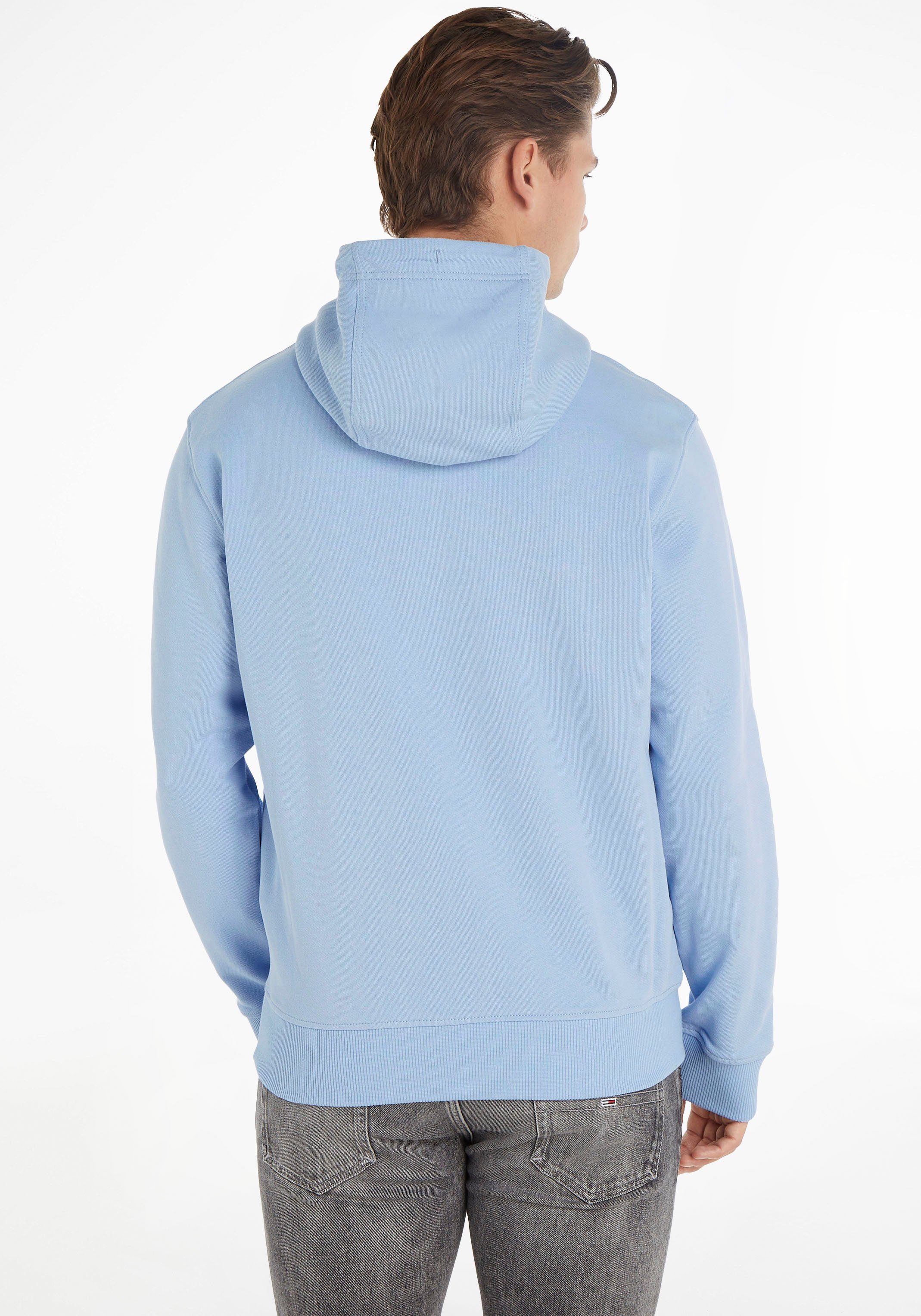 Tommy mit Pearly Logodruck Blue ENTRY HOODIE Kapuzensweatshirt REG Jeans TJM