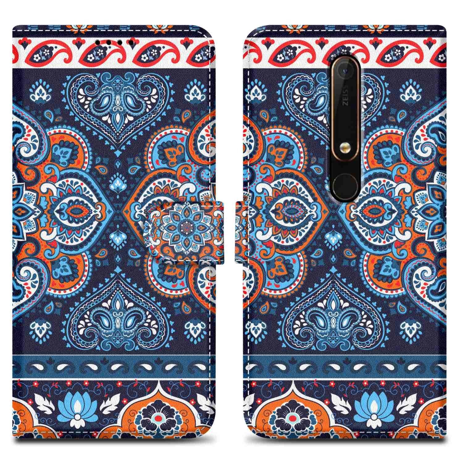 Cadorabo Handyhülle für Nokia 6.1 Hülle Nokia 6.1, Handy Schutzhülle - Hülle, Standfunktion, Kartenfach, Magnetverschluss