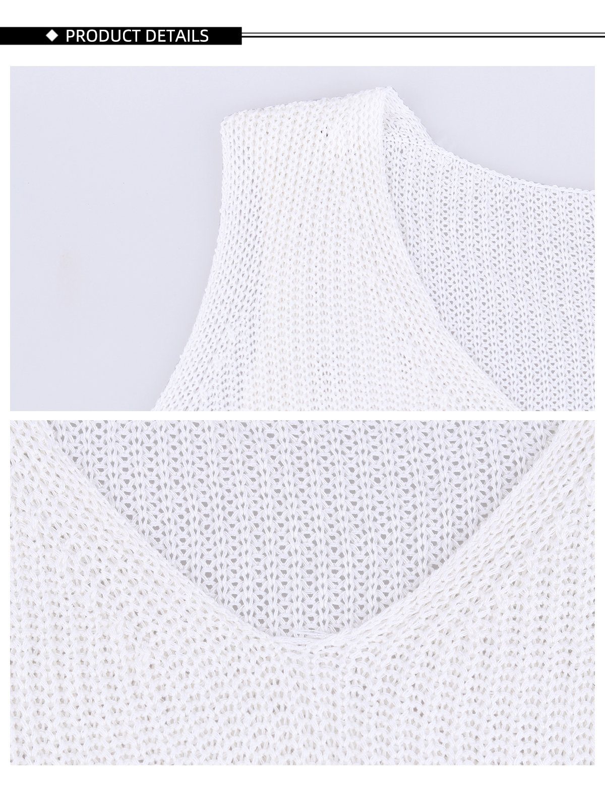 Strickweste Top DEBAIJIA Streifen - Weste Damen Stricken Basic Gelb Tank DEBAIJIA Ärmellose Unterhemd