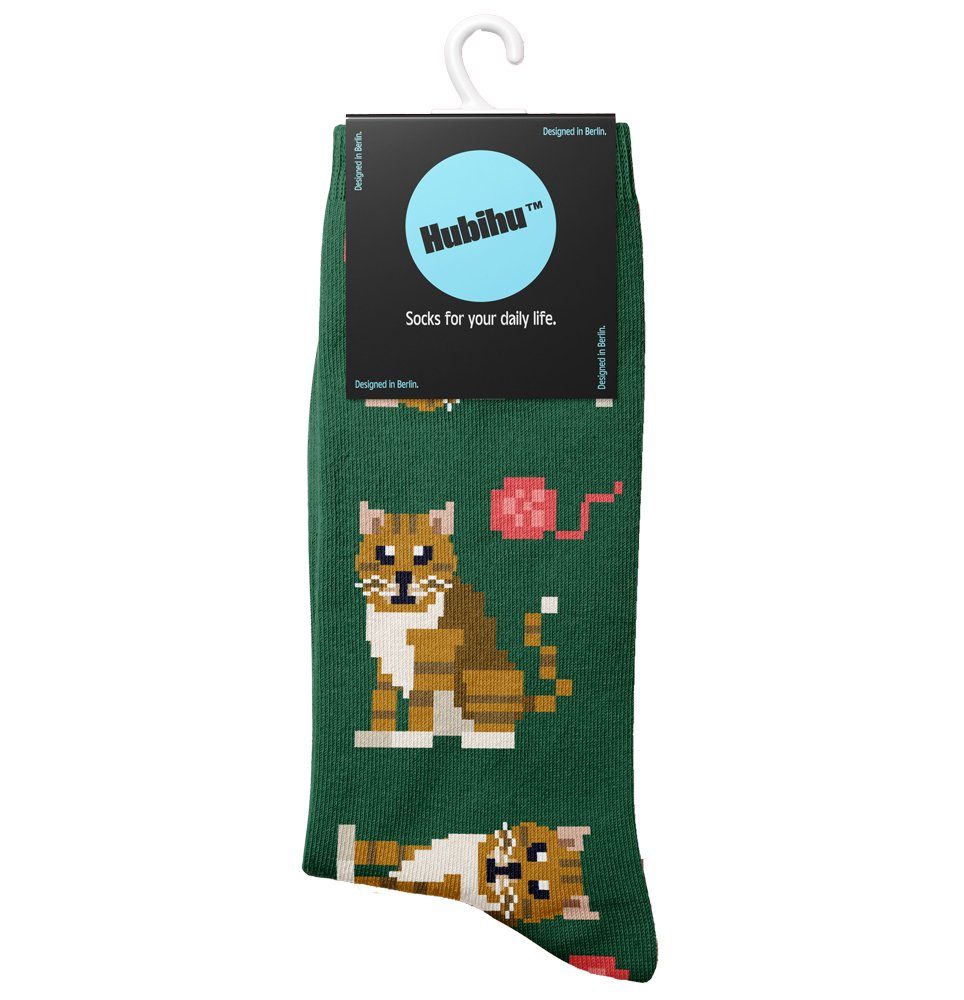 Hubihu Freizeitsocken Socke Katze Cat Garnball