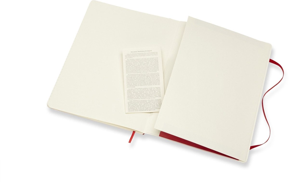 Notizbuch Notizbuch XL 19x25cm liniert Softcover scharlachrot.