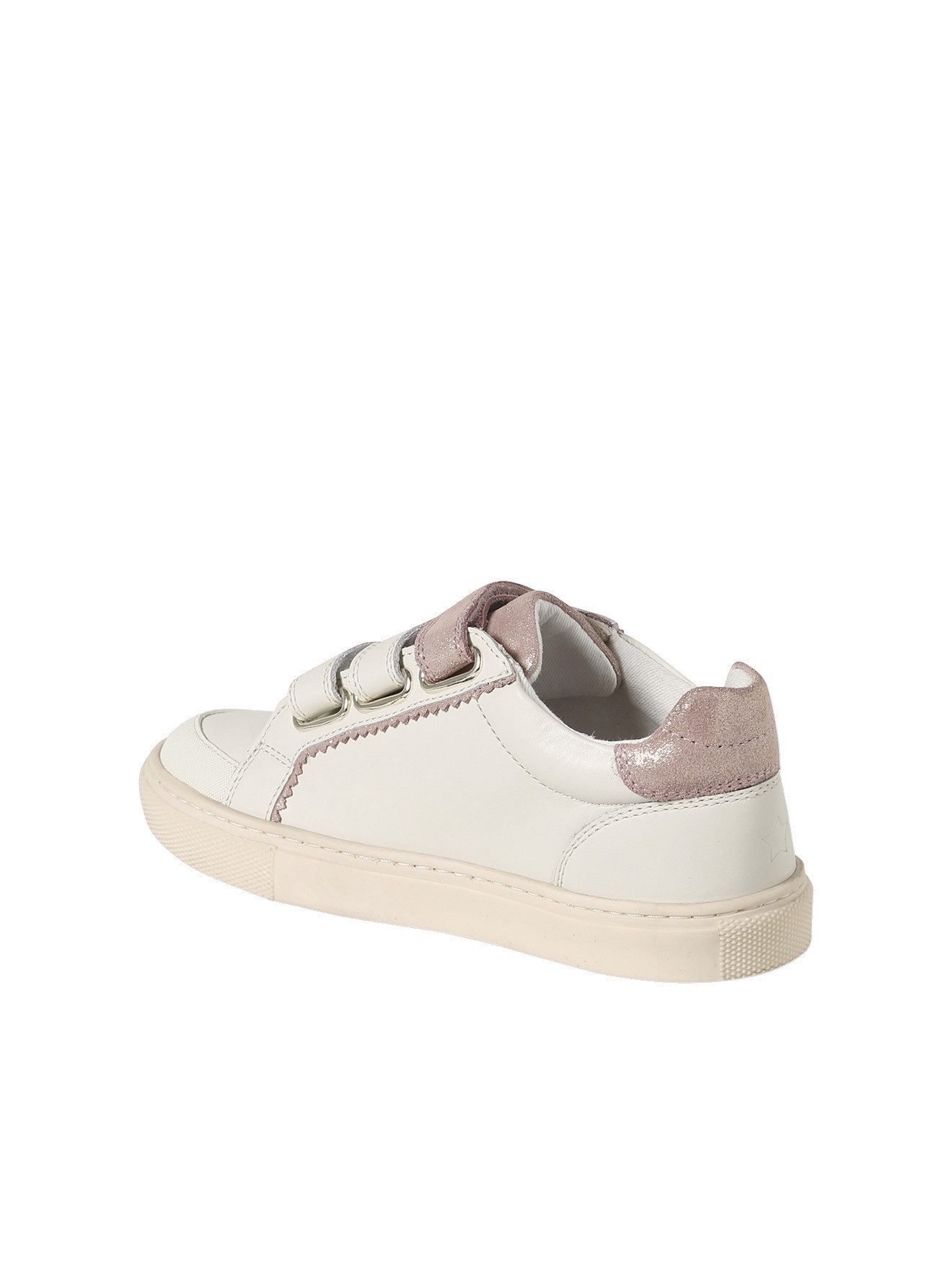 vertbaudet Kinder Leder-Sneakers mit Klett, zweifarbig Sneaker