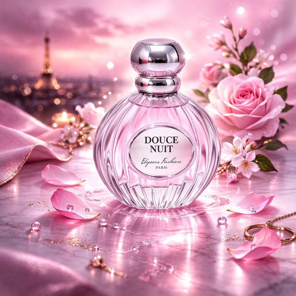 Elysees Fashion Paris Eau de Parfum Douce Nuit Damenduft, Süß, Blumig, Orientalisch aus Paris 100 ml, 1-tlg., Hergestellt in Paris, Langanhaltend, Elegant, Süß, Verführerisch