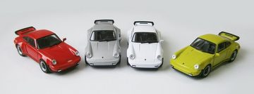 Welly Modellauto PORSCHE 911 Turbo Modellauto 11,5cm Modell Auto Metall 53 (Weiss), Spielzeugauto Kinder Geschenk
