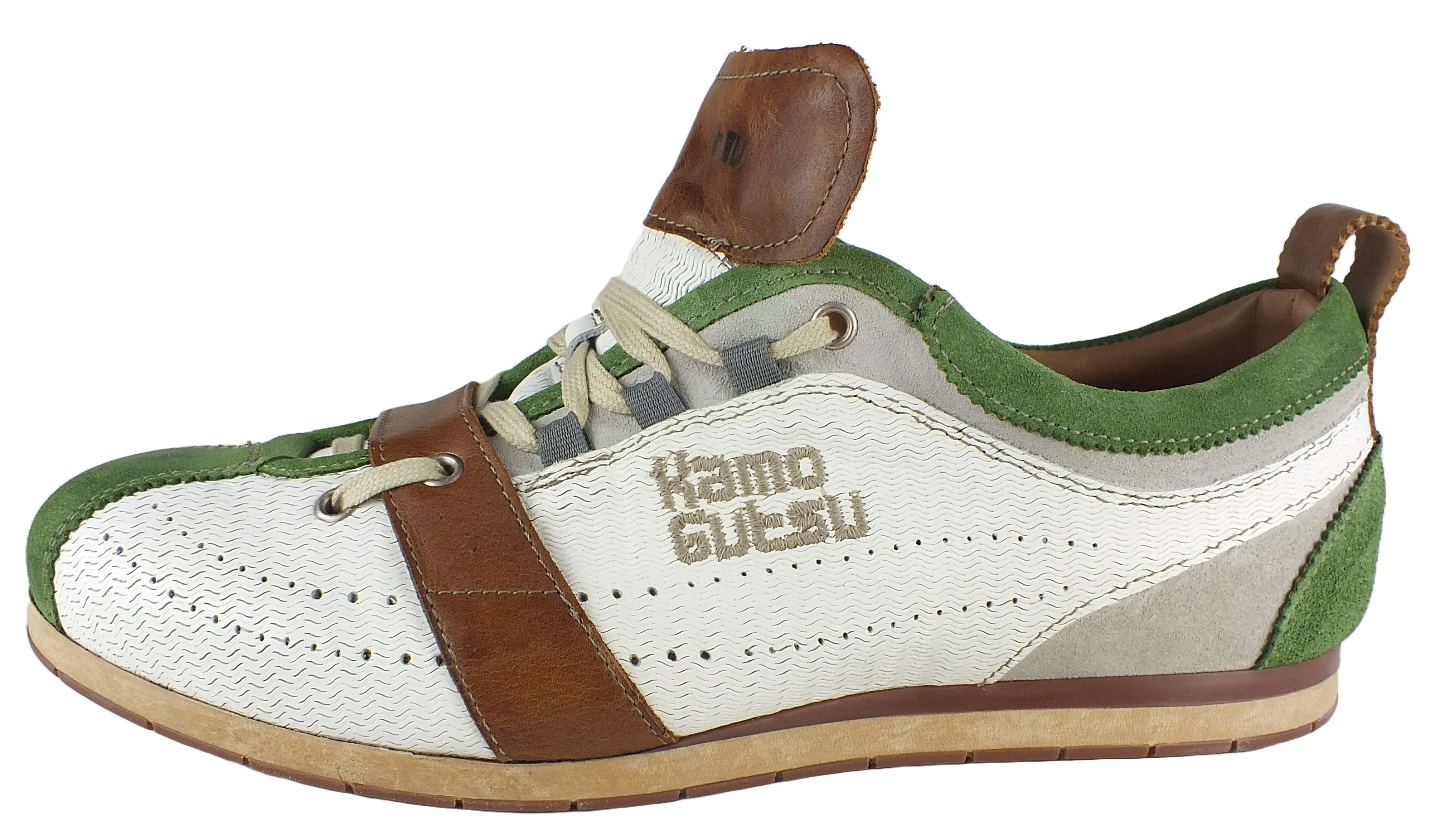Kamo-Gutsu Herren Leder Halbschuhe Sneaker Wechselfussbett