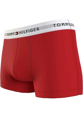 Tommy Hilfiger Underwear Trunk 3P TRUNK (Packung, 3-St., 3er) farbig mit weißem Logo-Elastikbund, Signature Kollektion