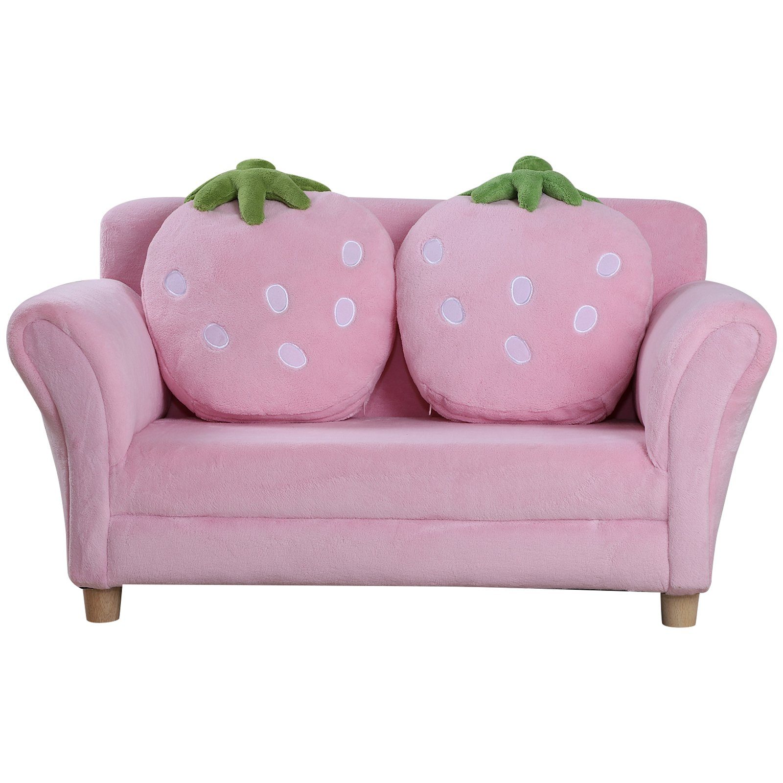 HOMCOM Kindersofa Erdbeere  Gemütliches Sofa & Sessel für Kinderzimmer, Sof günstig online kaufen