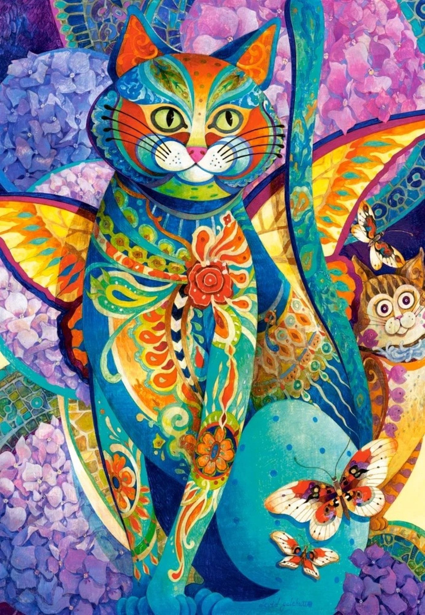 Malen nach Zahlen 5d Diamond Painting Katzenbild Malen nach Zahlen 20x30cm