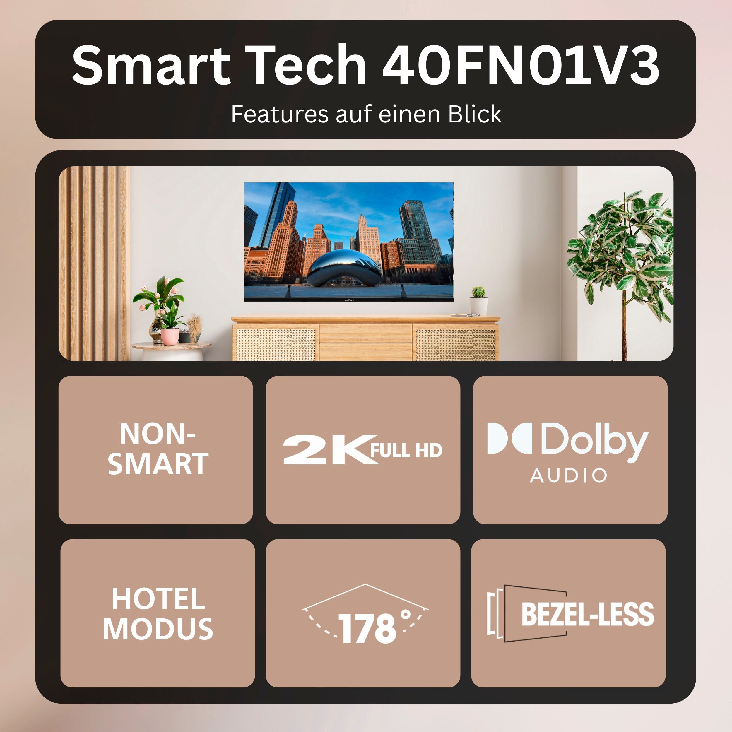 Smart Tech 40FN01V3 DLED-Fernseher (101 cm/40 Zoll, Full HD) – Bild 5 von 5
