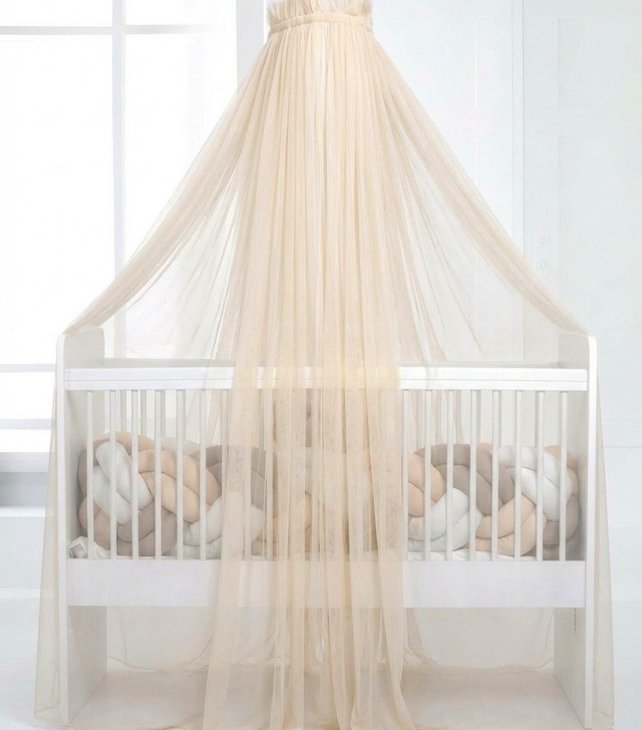 Baby Fancyroom Betthimmel Betthimmel aus 12 Meter Tüll aus 1. Klasse für Kinderbett Gitterbett, Himmel für Babybett Kinderbett