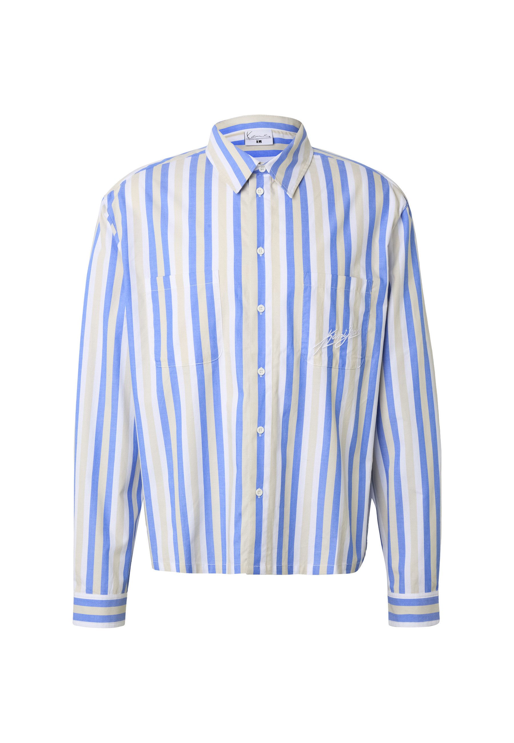 Karl Kani Langarmhemd Karl Kani Kani Jeans Stripe Oversized Shirt (1-tlg)