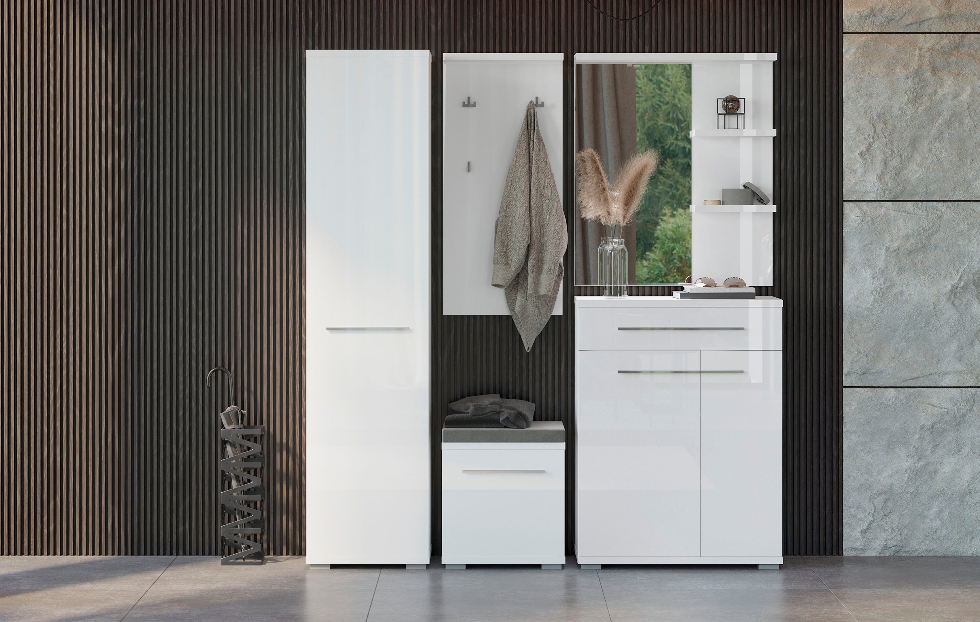 OTTO home Garderobenpaneel Piano, hochwertig UV lackiert, Breite 46 cm