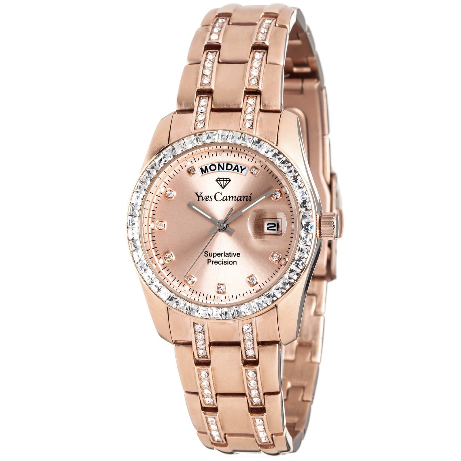 Yves Camani Quarzuhr AURON, Kratzfeste Mineralglas, 3 ATM, funktionale Datu günstig online kaufen