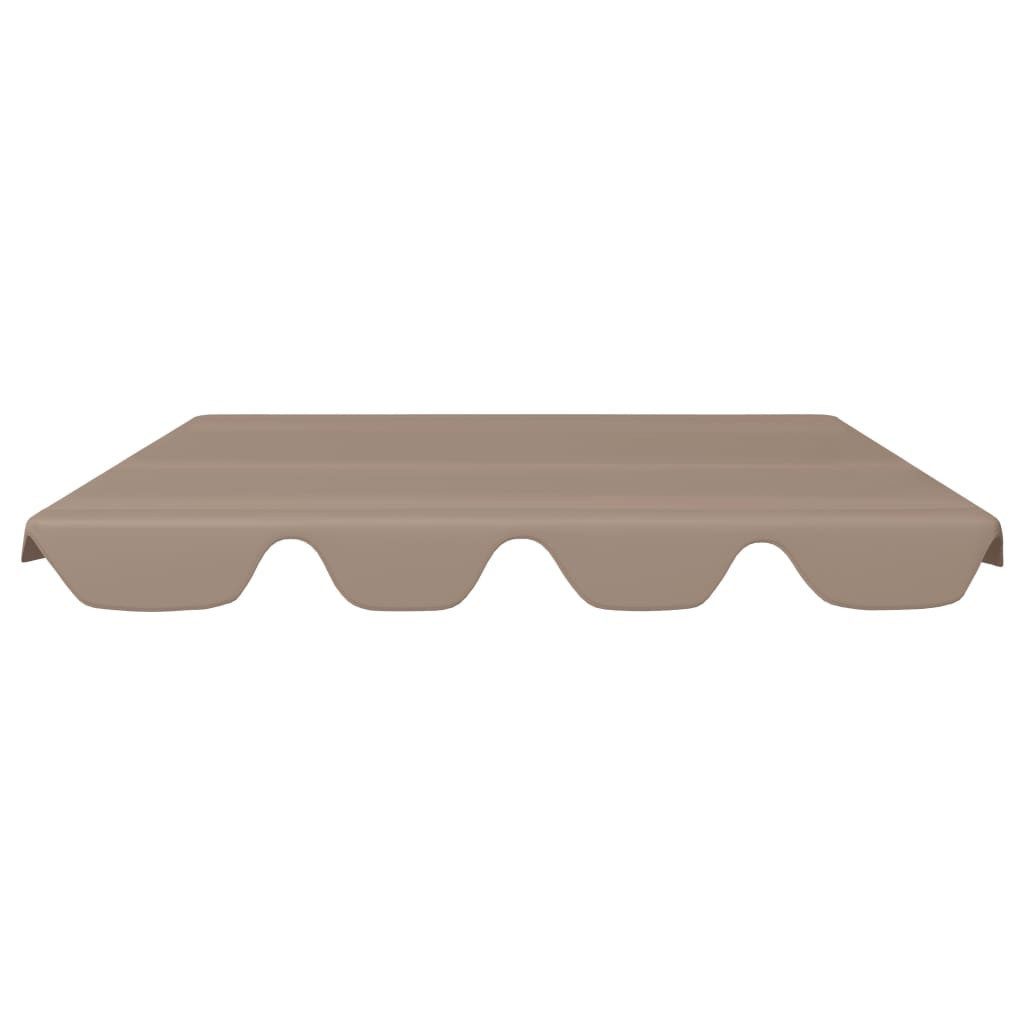 vidaXL Hollywoodschaukel 188168 x 145110 cm Hollywoodschaukel Ersatzdach Taupe 188x145 cm wasse, Textilene