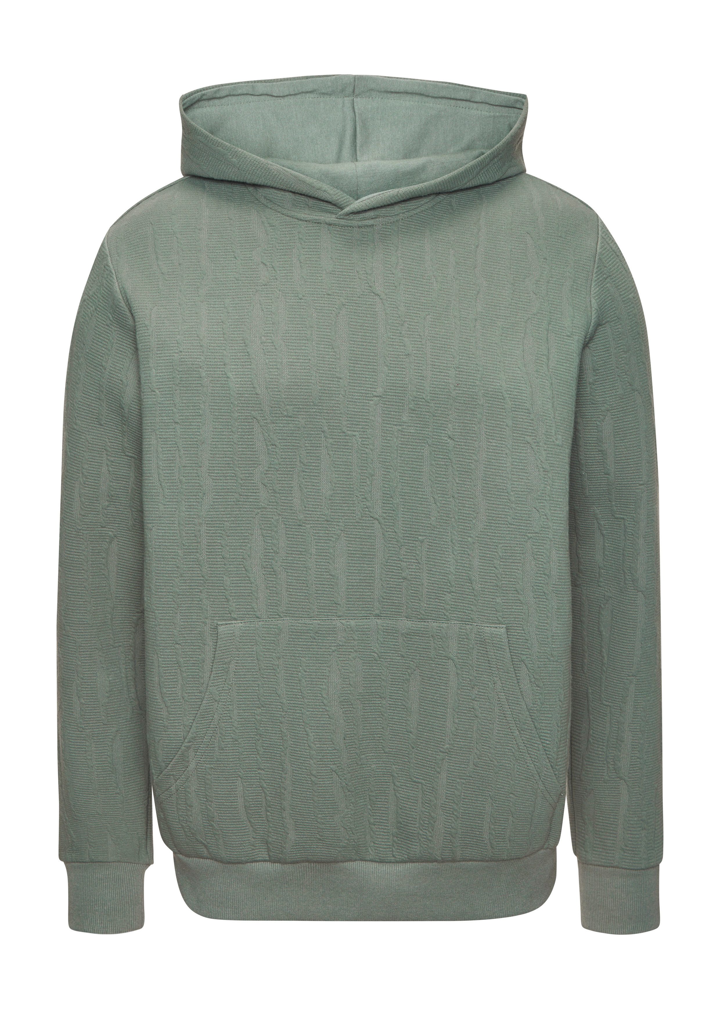 John Devin Hoodie - Struktur Sweat mit Kapuze bis Größe 5XL innen angeraute Sweatware mit besonderer Struktur-Optik. € 34,99