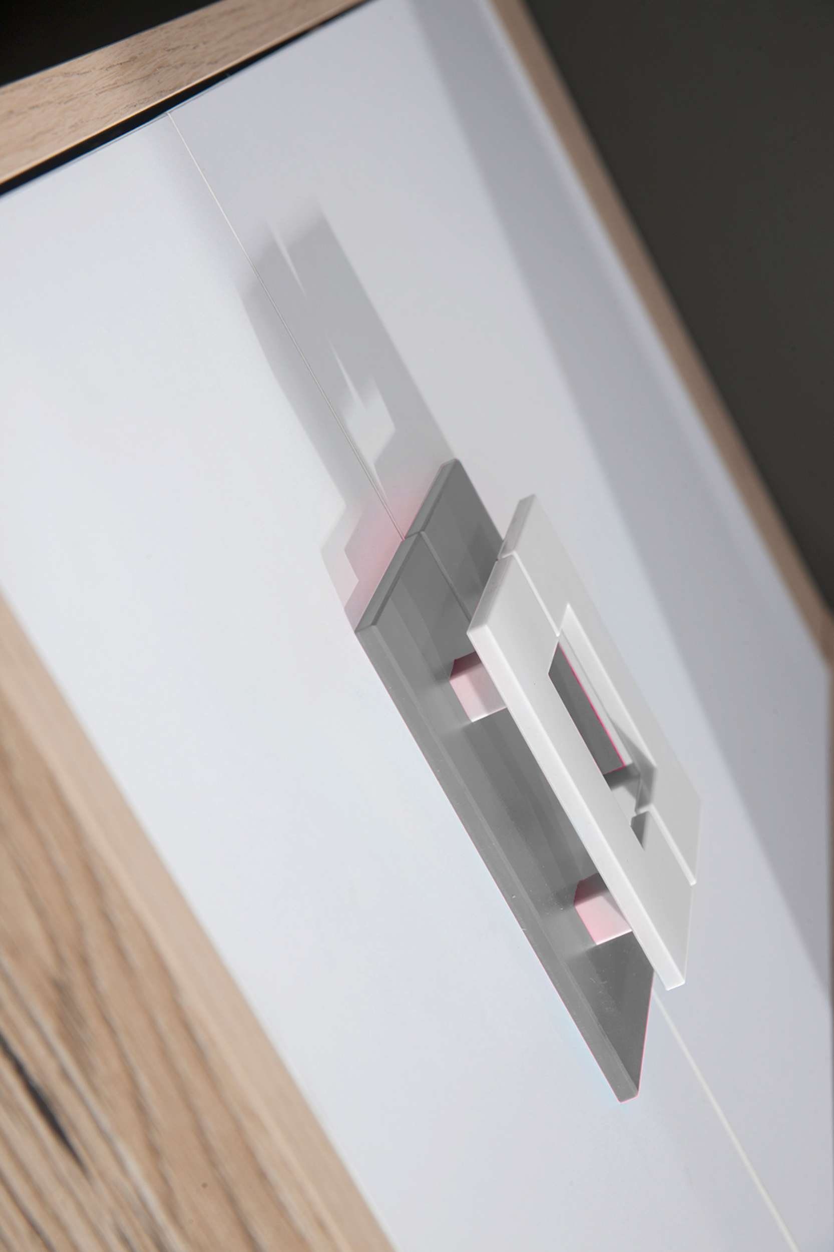 Modern Wandregal, Stauraum, offene Fächer, - Wandschrank, Stylefy Kinderregal - I, aus Grau viel 2 Design Nicole Weiß Holzwerkstoff, Eiche