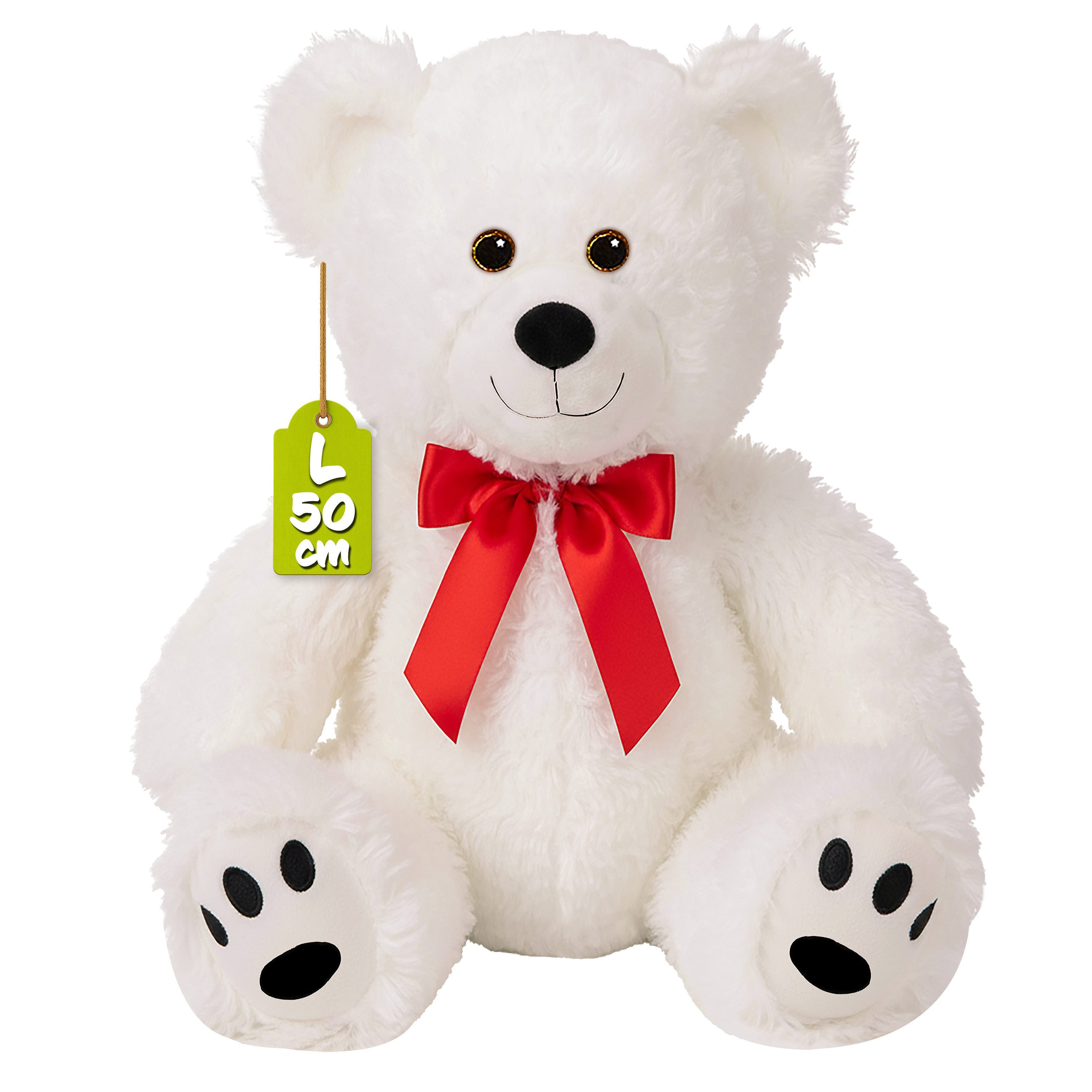 monzana Kuscheltier (1-St), Teddybär L - XXXL 50-175cm verschiedene Farben Weiches Fell Schleife