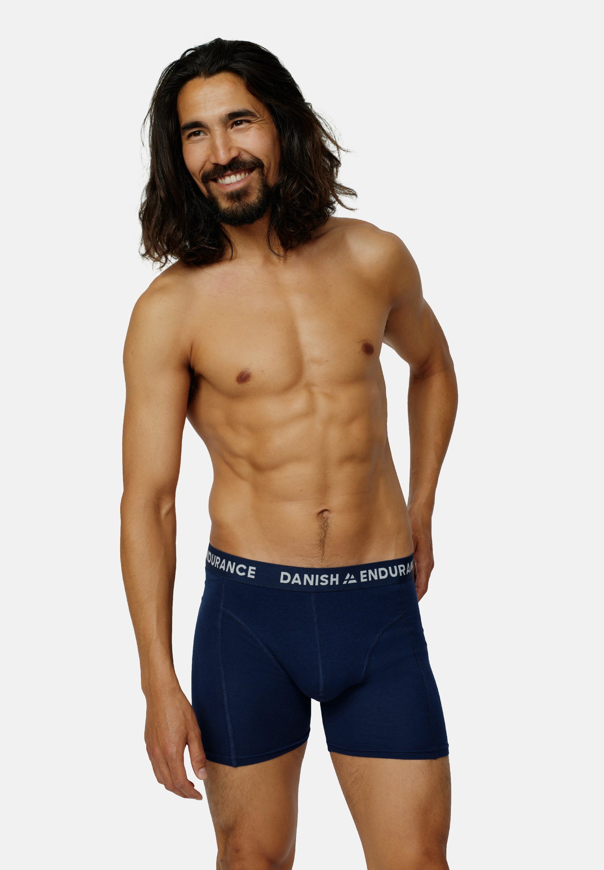 DANISH ENDURANCE Boxershorts weicher blue 6-St) Trunks Classic (Packung, aus navy Baumwolle