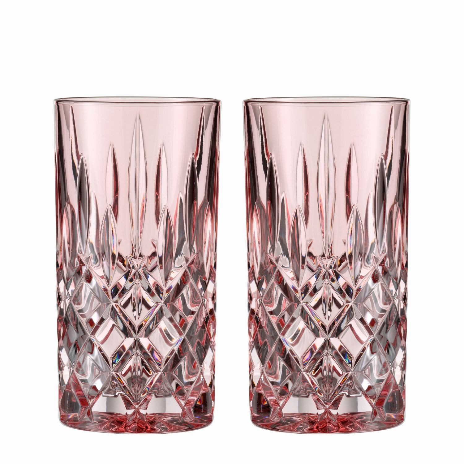 Nachtmann Longdrinkglas Noblesse Rosé, Kristallglas, 2er Set