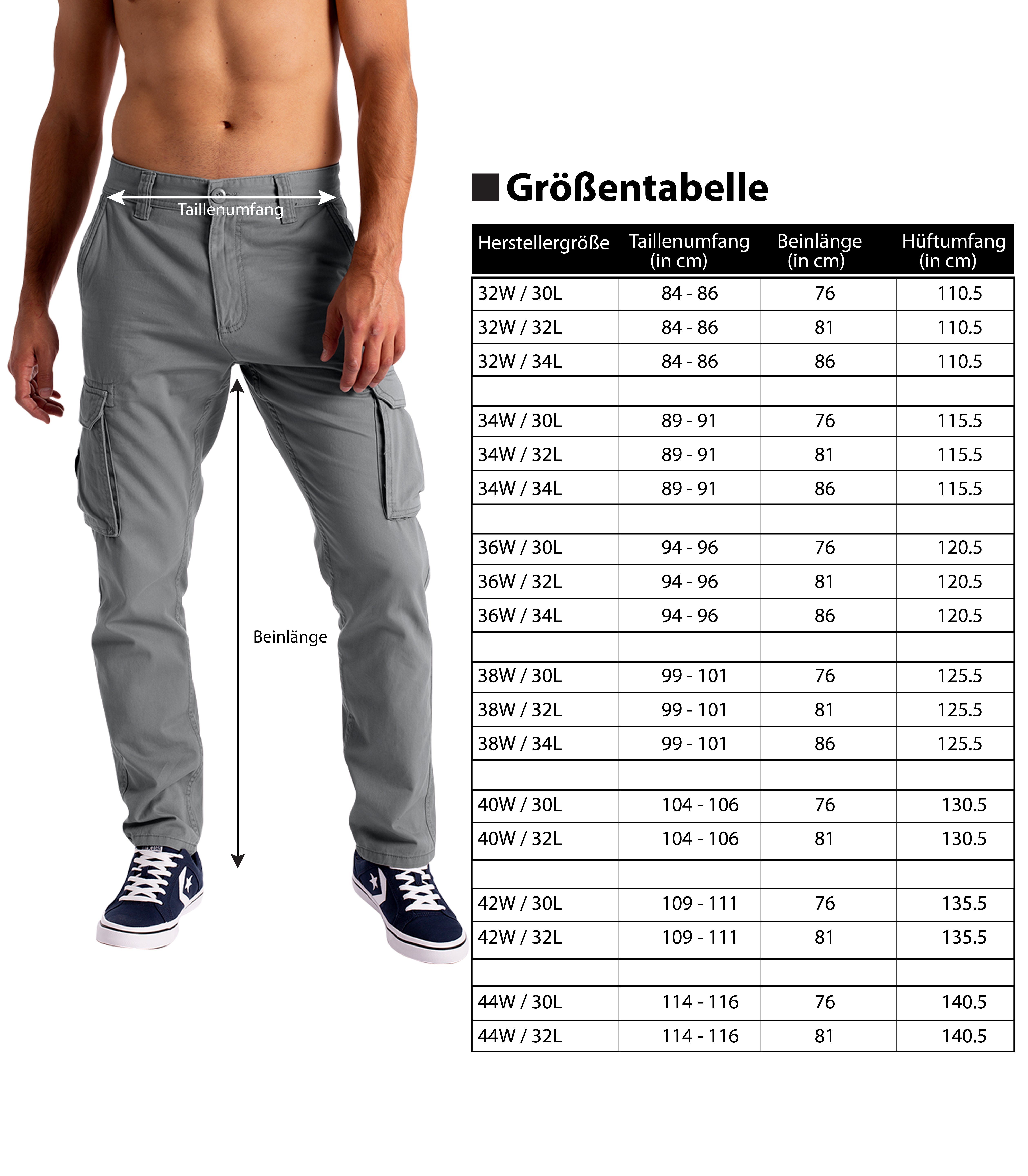 BlauerHafen Cargohose Lässige, lockere Arbeitshose mit 6 Taschen für Herren günstig online kaufen