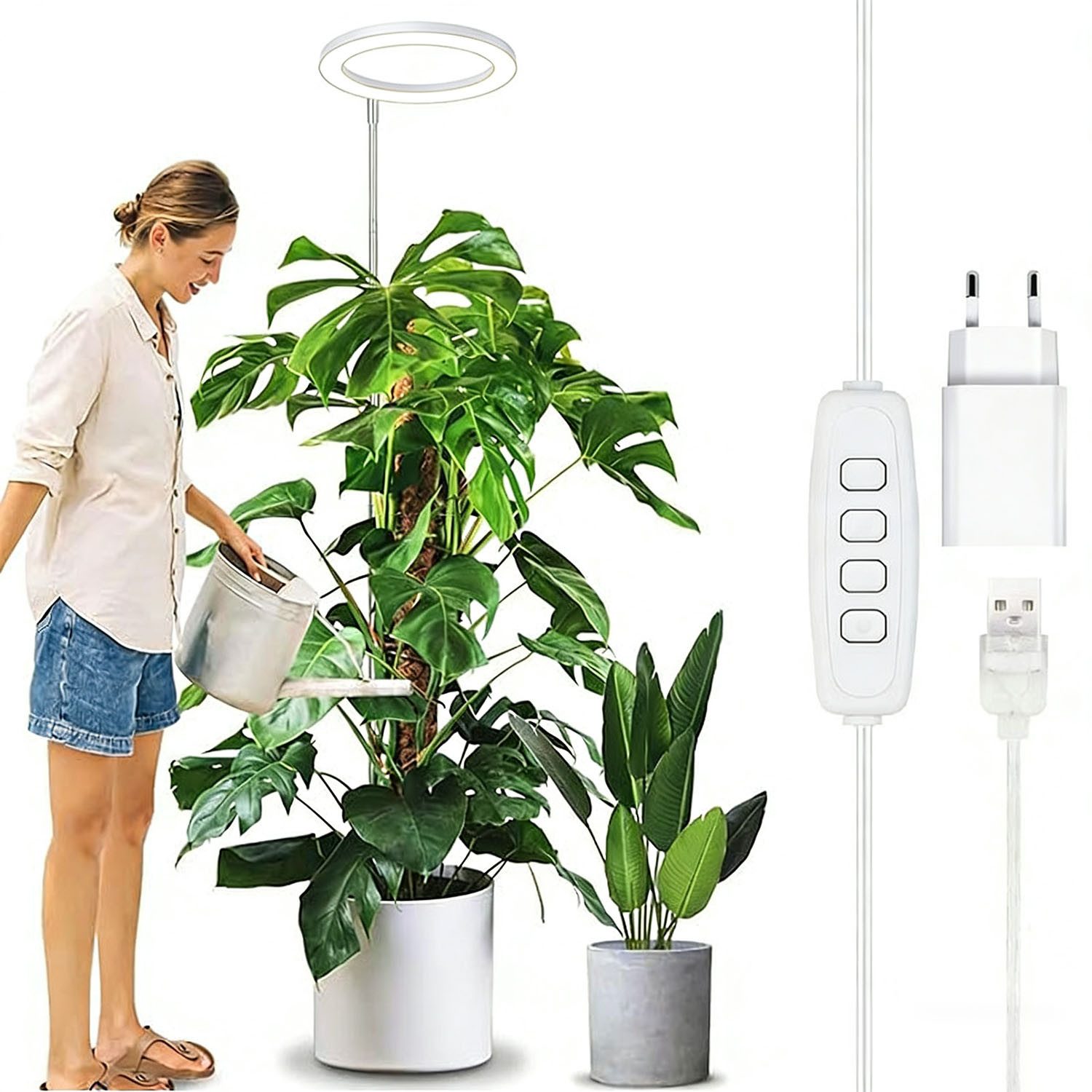 Comfy Mate Pflanzenlampe 72 LEDs Pflanzenlampe Vollspektrum Bis Zu 152CM Hö günstig online kaufen