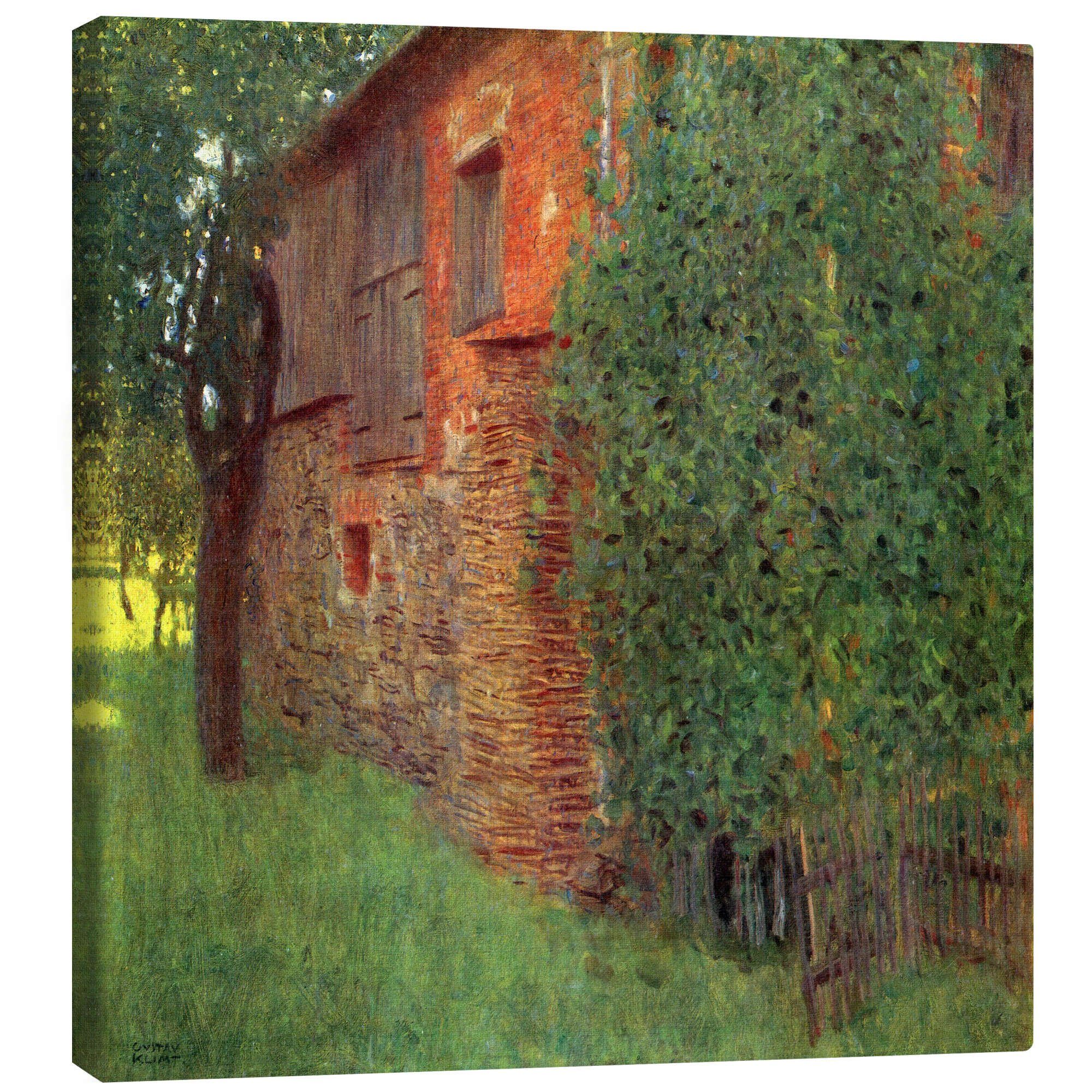 Posterlounge Wandbild Bauernhaus, Gustav Klimt, erhältlich als Poster, Leinwandbild, Wandsticker oder Acrylglasbild