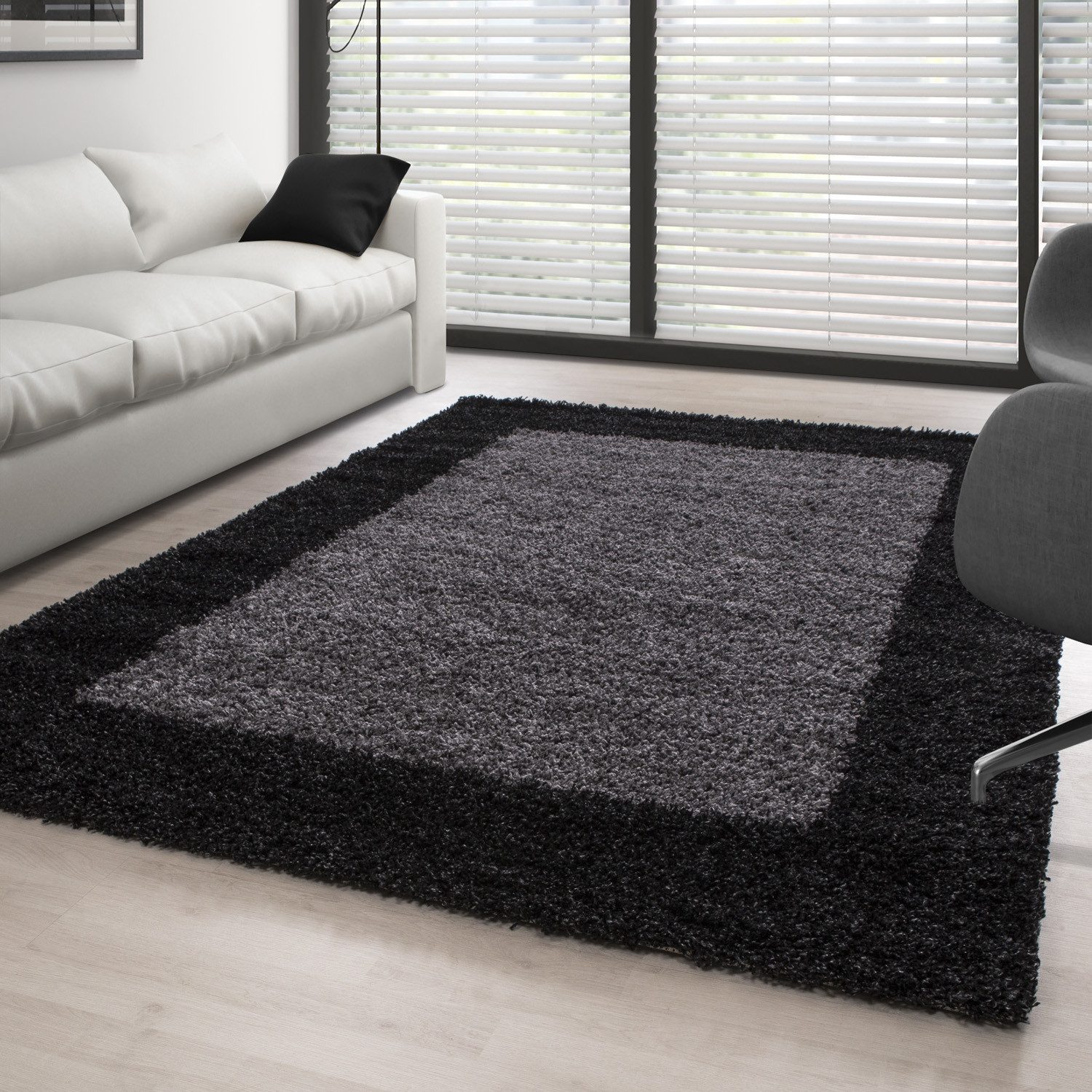 Carpettex Hochflor-Teppich Bordüre Design, Läufer, Höhe: günstig online kaufen