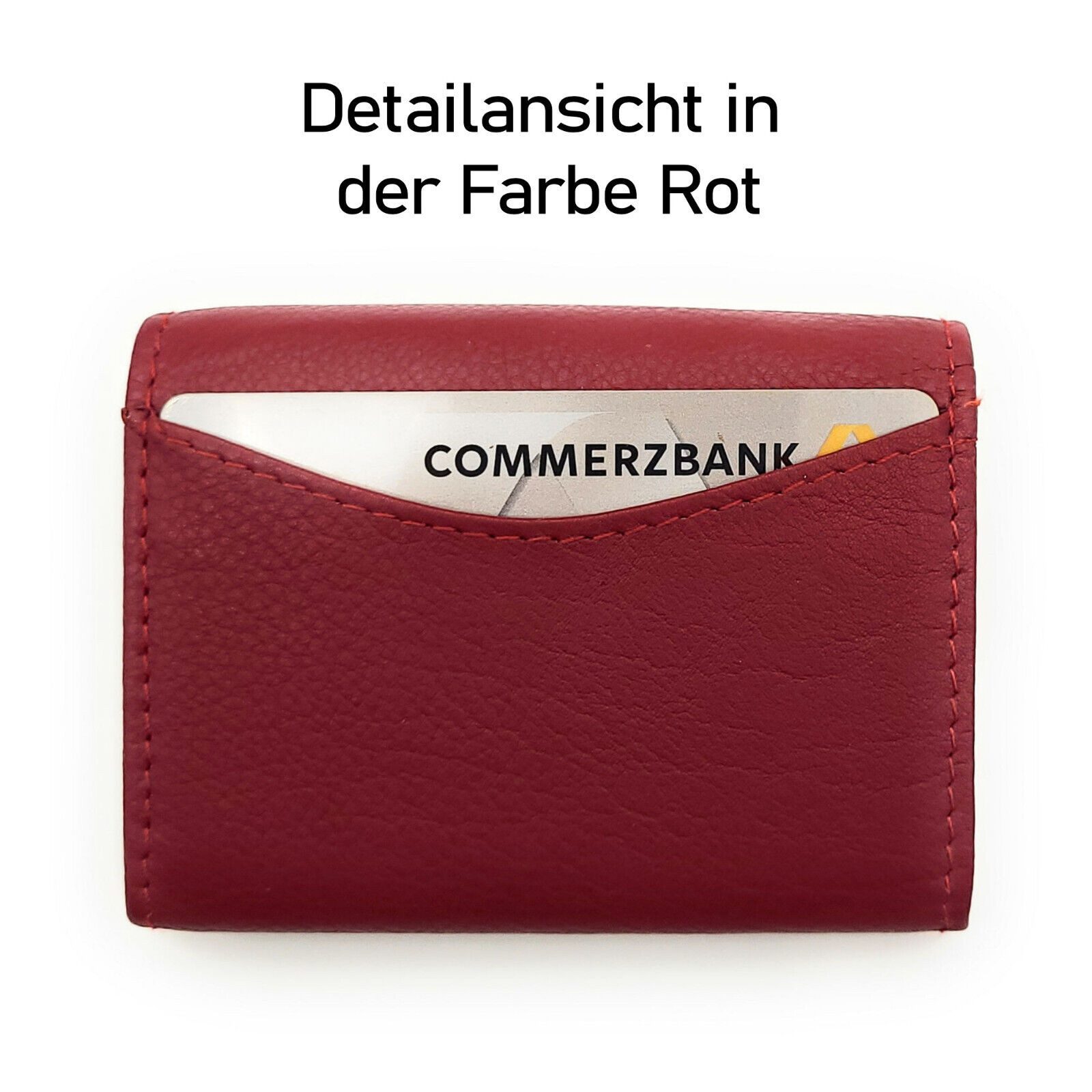 JOCKEY CLUB Mini Geldbörse kleines echt Leder Portemonnaie, Urlaubsbörse mit RFID Schutz, Wickelbörse mit Münzfach, Scheinfach, 3 Kartenfächer, Fotofach