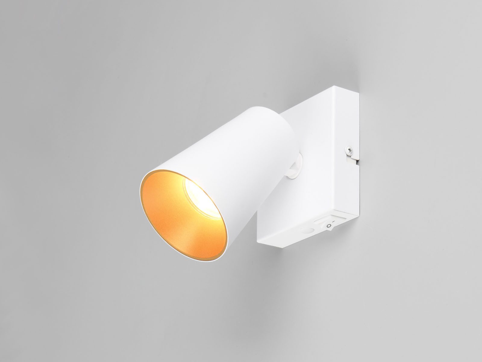 TRIO Leuchten LED Wandleuchte, Dimmfunktion, LED wechselbar, Warmweiß, Spot Wand-Strahler innen, kleine Bett Leselampe dimmbar, Ø 8cm