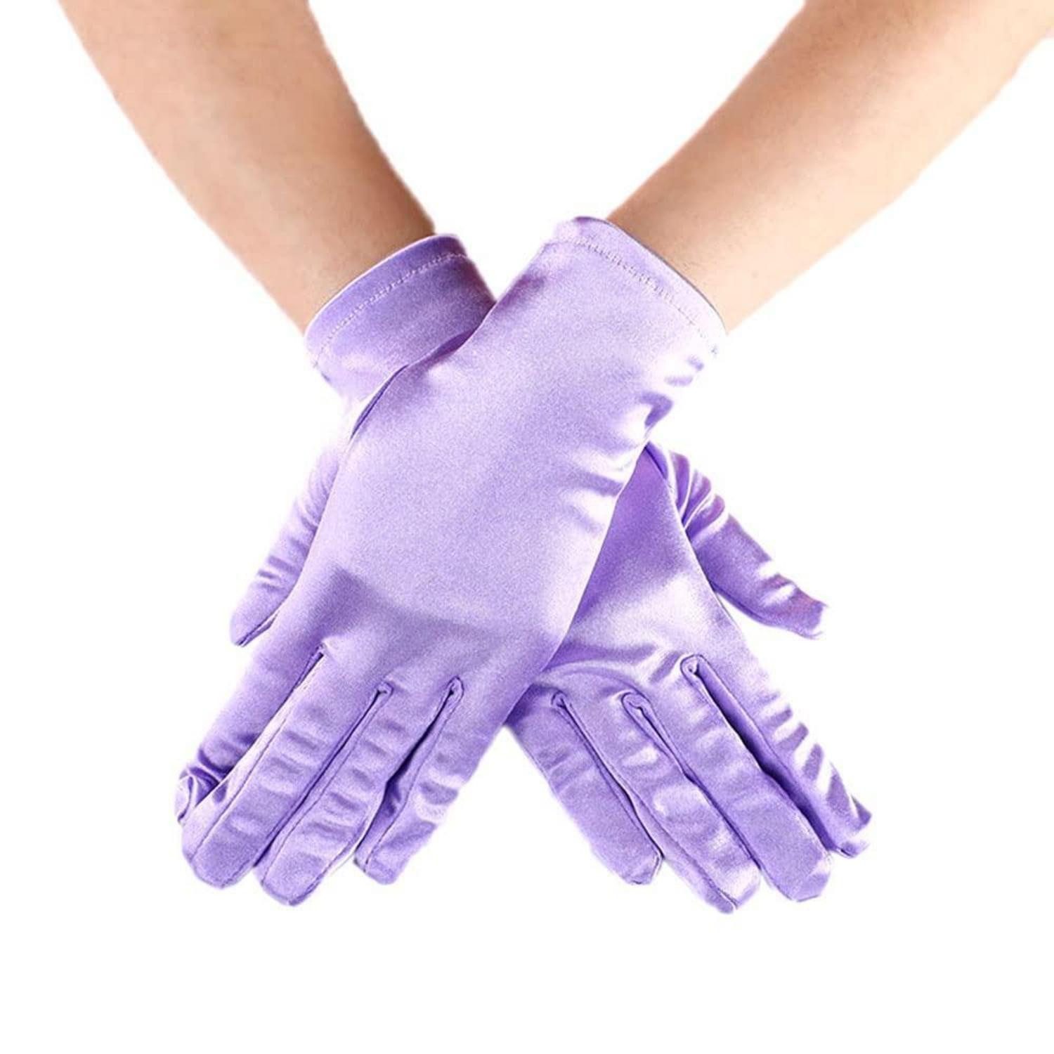 LuxusKollektion Abendhandschuhe Abendhandschuhe kurz helles Lila (1-St)