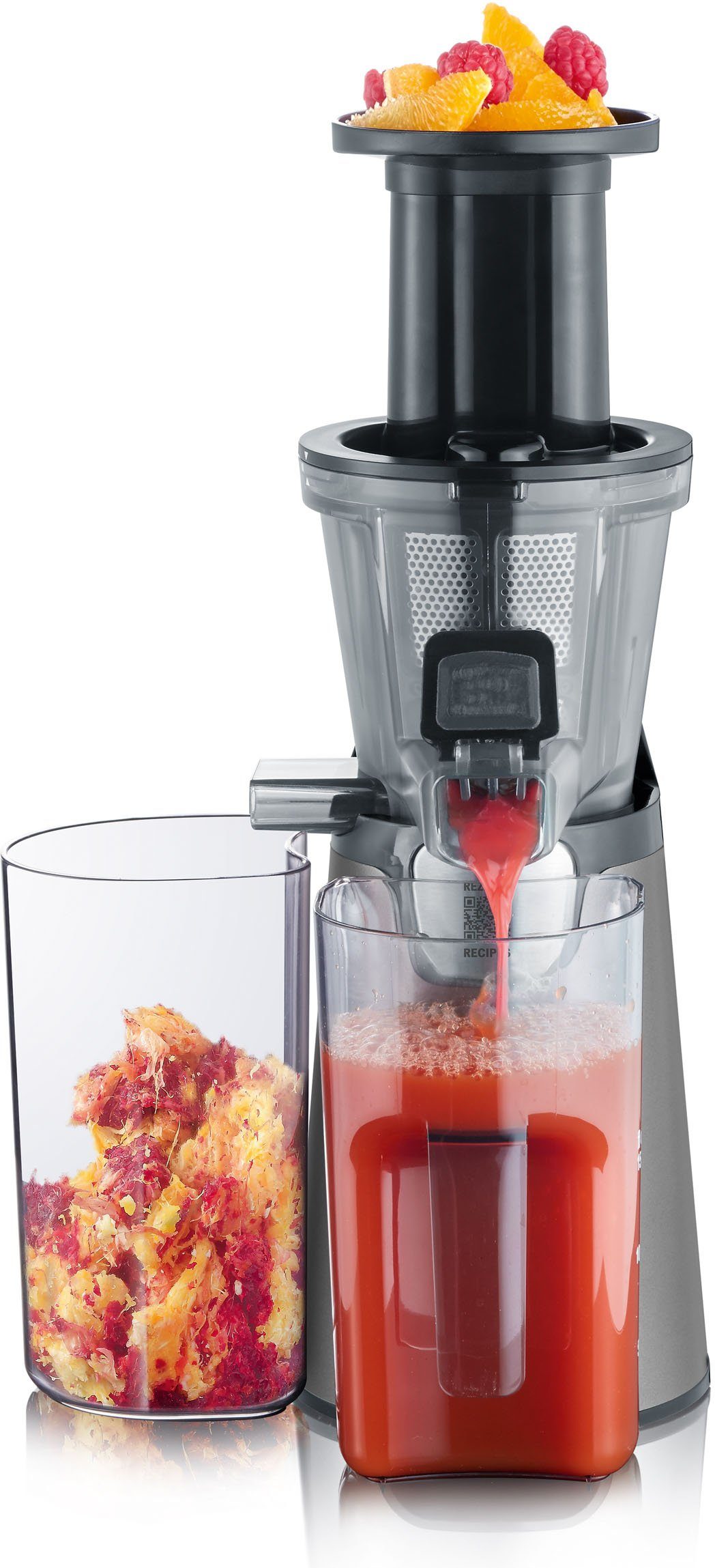 Severin Slow Juicer ES 3571, 150 W, für Säfte, Sorbets, Marmelade uvm., mit Easy-Clean Konzept