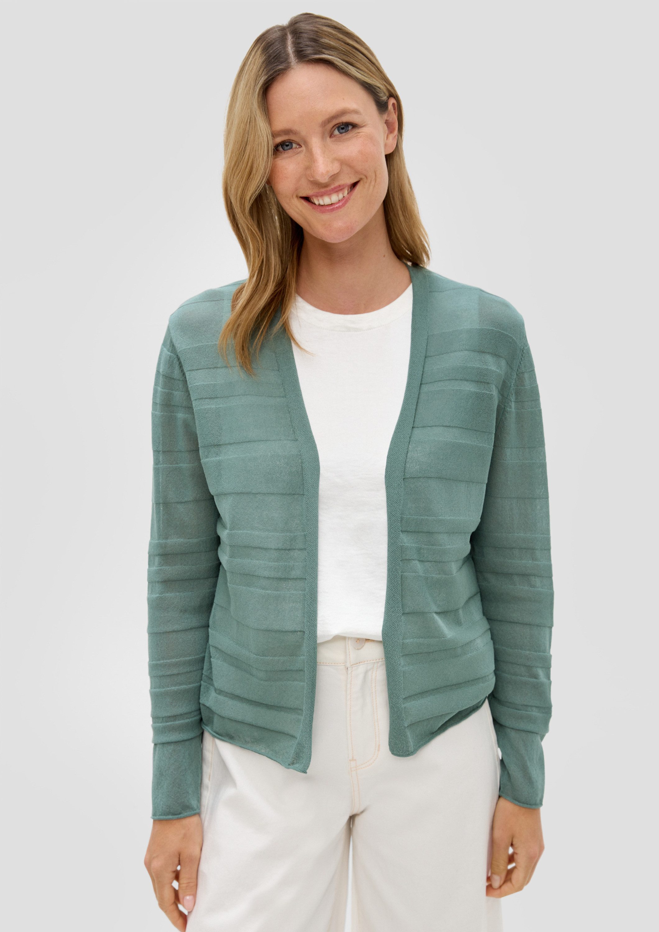 s.Oliver Cardigan Strickjacke Cardigan mit Musterstruktur günstig online kaufen