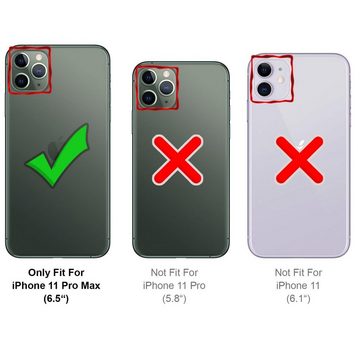 CoolGadget Handyhülle Retro Klapphülle für Apple iPhone 11 Pro Max 6,5 Zoll, Schutzhülle Wallet Case Kartenfach Hülle für Apple iPhone 11 Pro Max