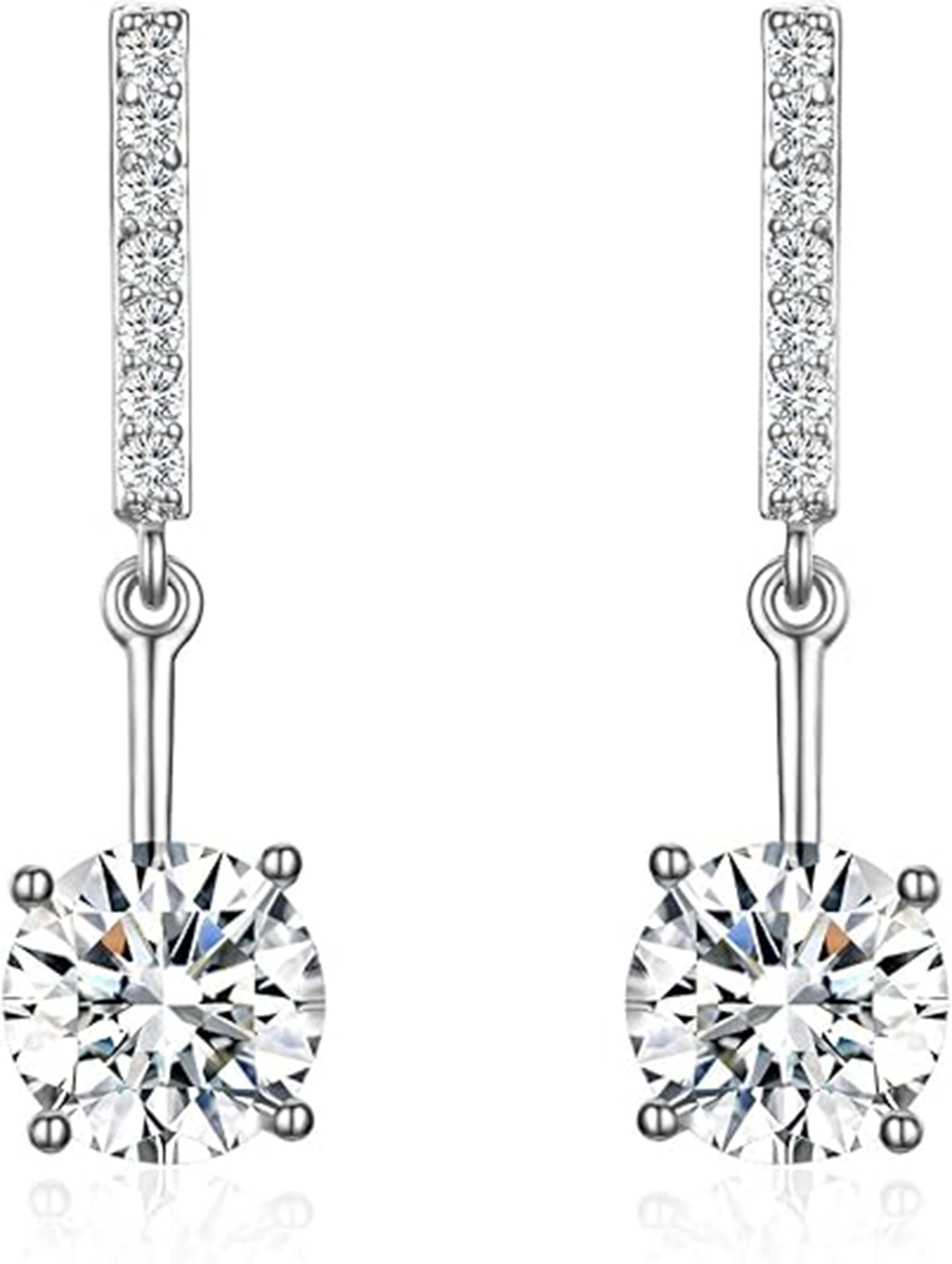 Jumpeak Paar Ohrstecker 585 Gold, exquisite Ohrringe mit 1ct runden Brillanten aus Laborzucht, Diamantohrringe, inklusive edler Geschenkbox.