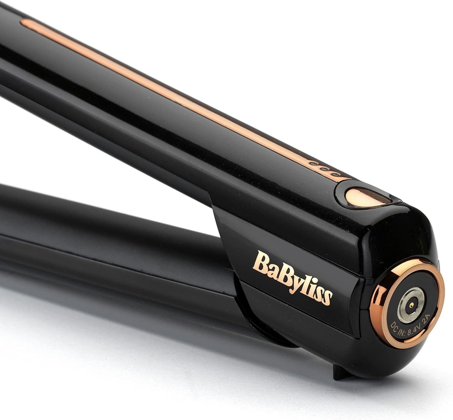 BaByliss Glätteisen kabelloses Glätteisen mit Keramik-Heizplatten, 3 Temperaturstufen, Reisetauglich schwarz