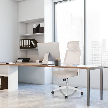 hjh OFFICE Drehstuhl Home Office Bürostuhl MIKEO W Stoff/Netzstoff (1 St), Schreibtischstuhl ergonomisch